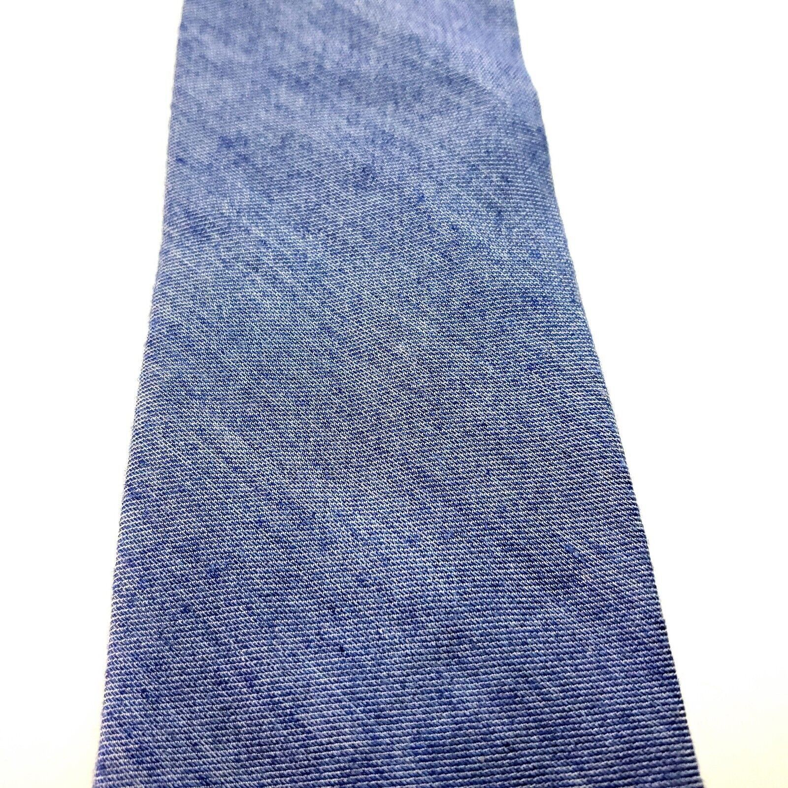 Calvin Klein Calvin Klein Viscose Silk Tie Blue Striped Skinny Size ONE SIZE - 2 Thumbnail