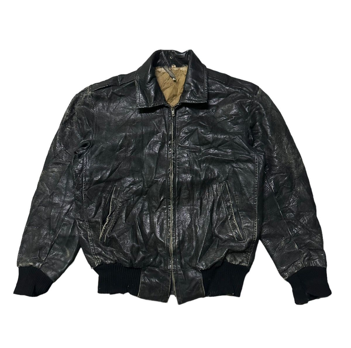 Vintage Gold flag leather jacket Size US S / EU 44-46 / 1 - 9 Thumbnail