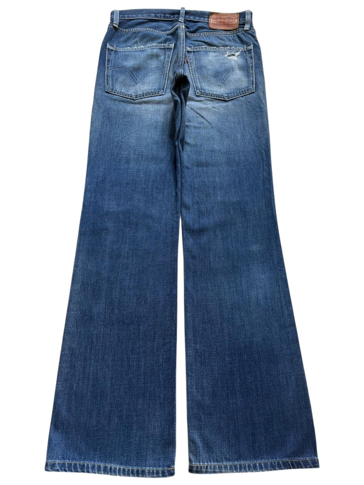 Levi's Vintage 90s Levis 507 Faded Wash Distress Flare Jeans Size 30" / US 8 / IT 44 - 2 Thumbnail