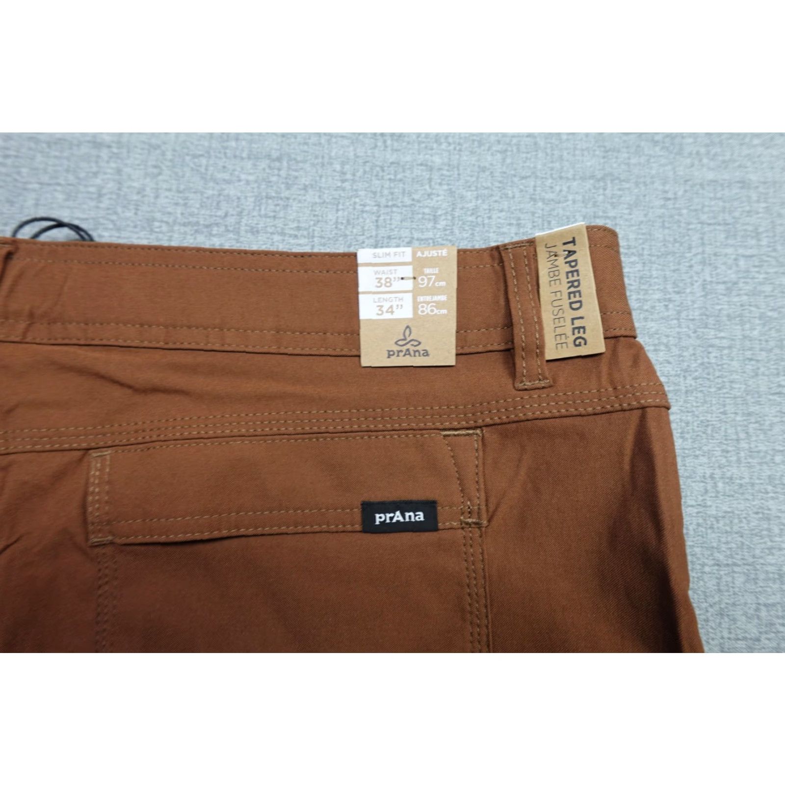 Prana prAna Stretch Zion Slim Pant II Men 38x34 Brown Hiking Travel Khakis Outdoor NWT Size US 38 / EU 54 - 2 Thumbnail