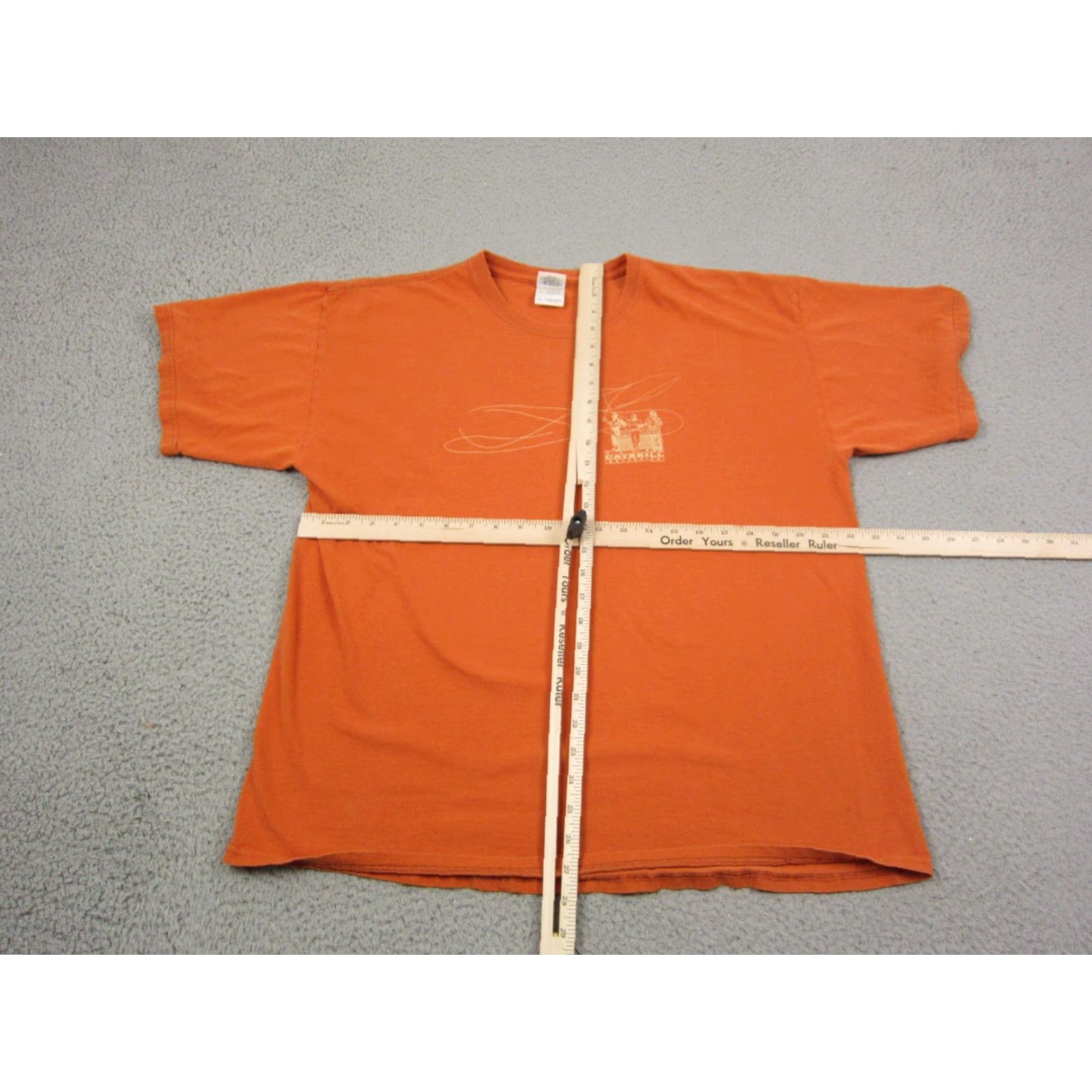 Gildan Vintage Fly Fishing Shirt Womens XL Orange Catskills 90s Gatherin g - Gildan Cotton Crew Neck Short Sleeve T-Shirt Men Size XL / US 12-14 / IT 48-50 - 6 Thumbnail