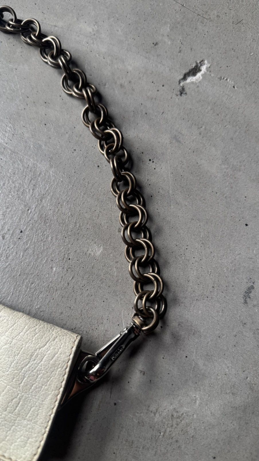 Prada PRADA Buffalo Metal Foldover Pushlock Chain Shoulder Bag Size ONE SIZE - 8 Thumbnail