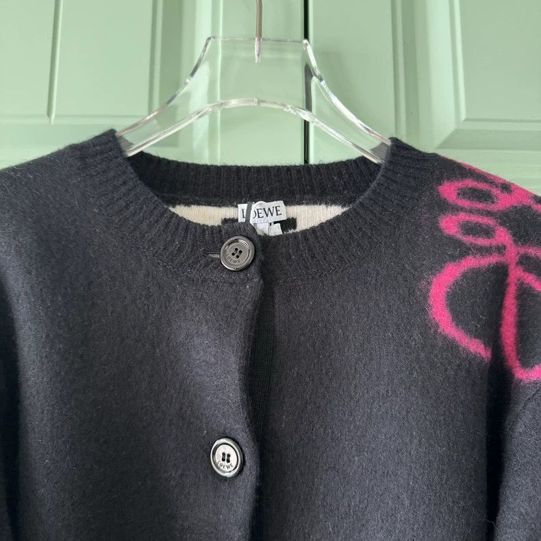Loewe LOEWE Black wool cardigan Size M / US 6-8 / IT 42-44 - 5 Thumbnail
