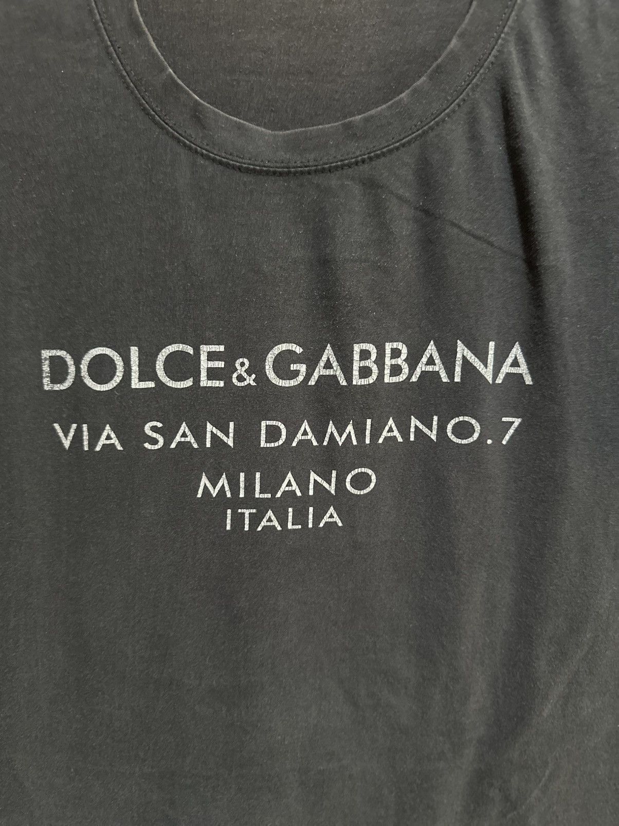 Dolce & Gabbana Vintage Dolce & Gabbana Via San Damiano 7 Milano Faded Tee Size US L / EU 52-54 / 3 - 2 Thumbnail