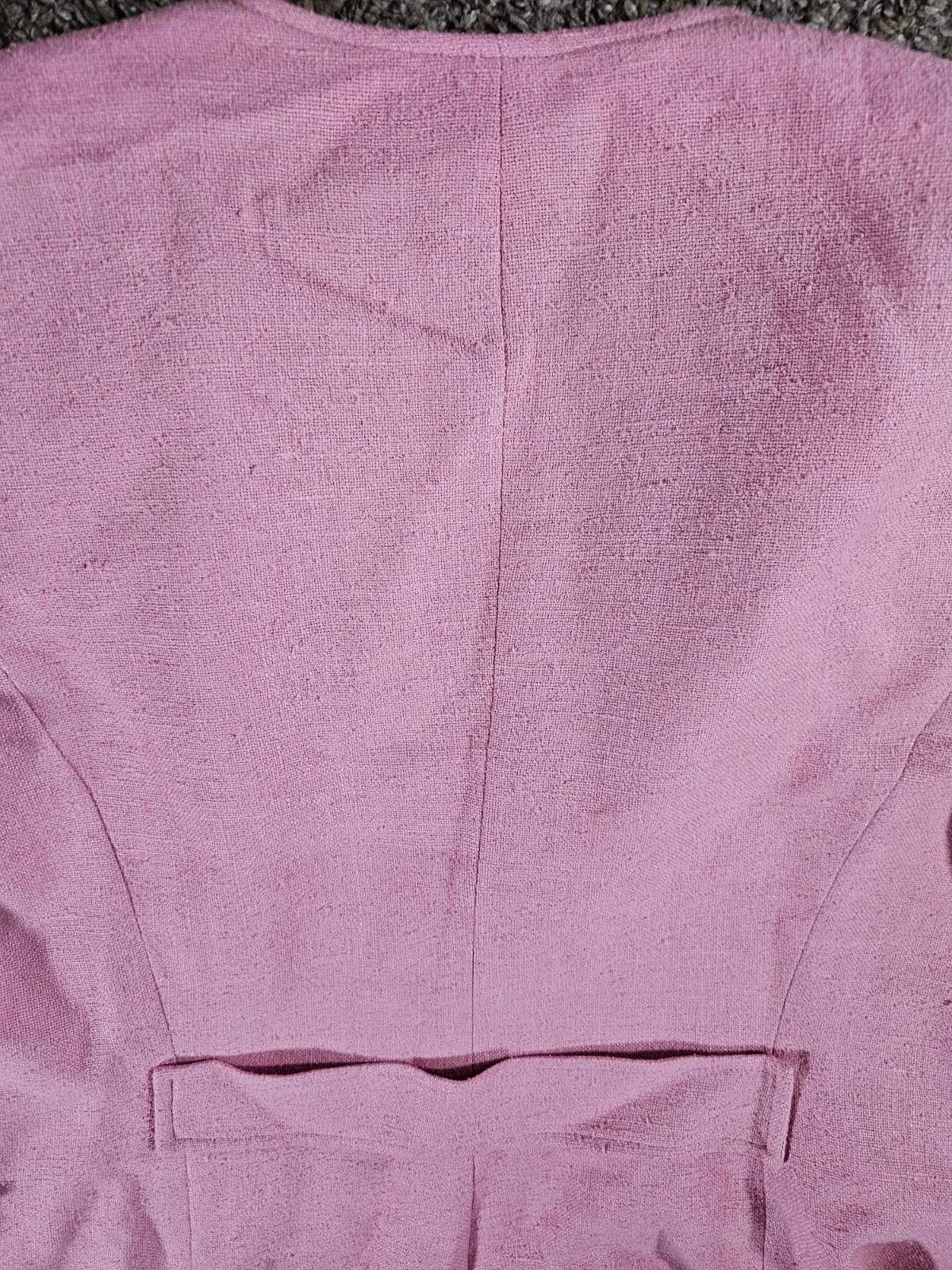 Designer Daslu Sao Paulo Brazil Pink silk over coat Sz 44 Size M / US 6-8 / IT 42-44 - 9 Thumbnail