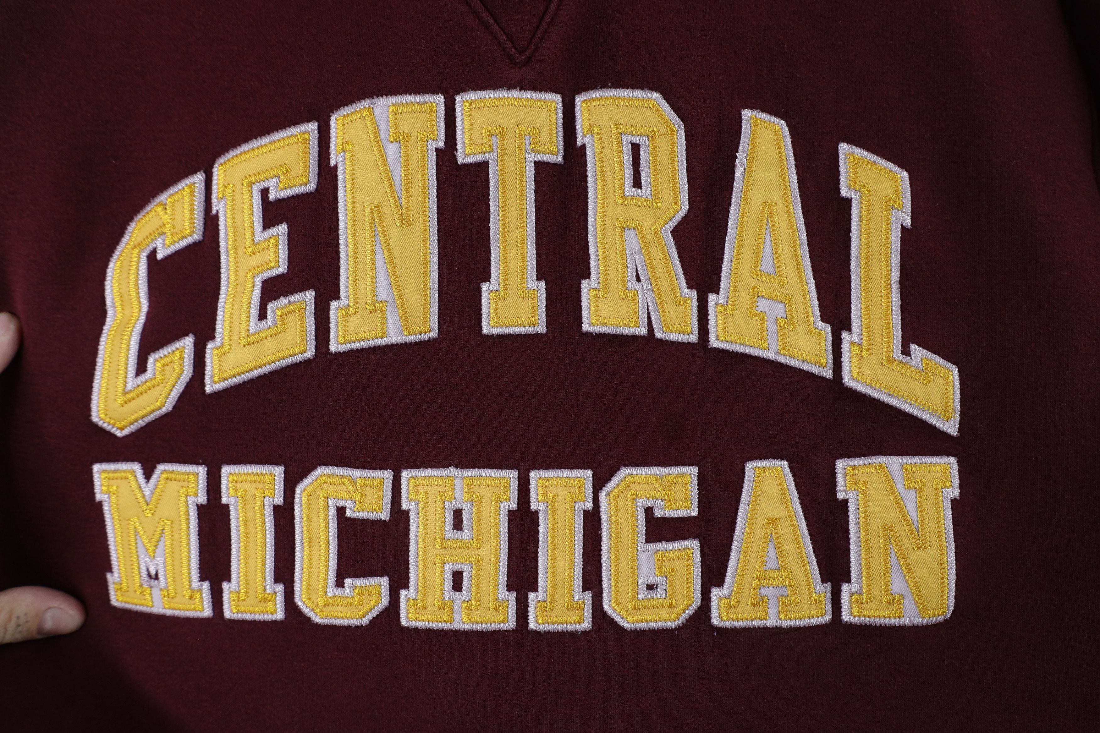 Vintage Vintage 90s Spell Out Central Michigan University Sweatshirt Size S / US 4 / IT 40 - 4 Thumbnail