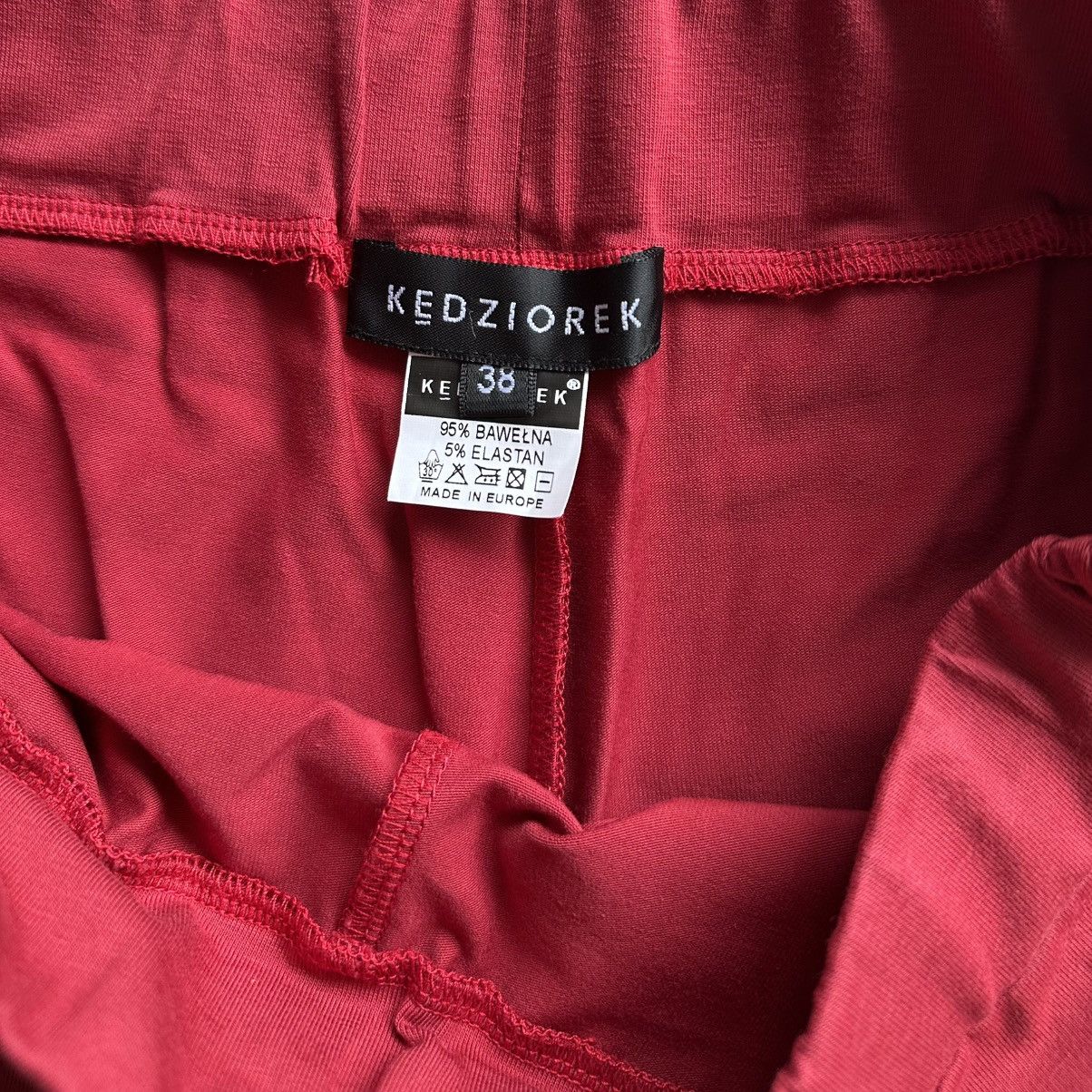 Other KEDZIOREK Wide Leg Red Pants with Abstract / Floral Print Size 28" / US 6 / IT 42 - 3 Thumbnail