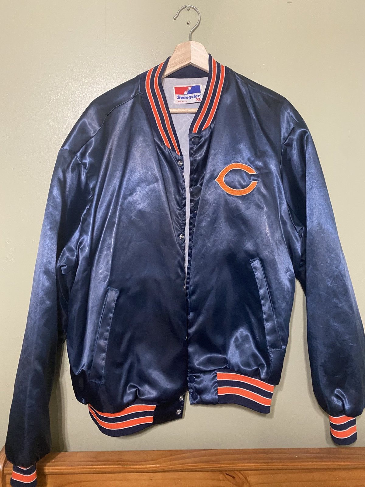 Swingster × Vintage Vintage Swingster Chicago Bears varsity Bomber jacket Size US XL / EU 56 / 4 - 1 Thumbnail