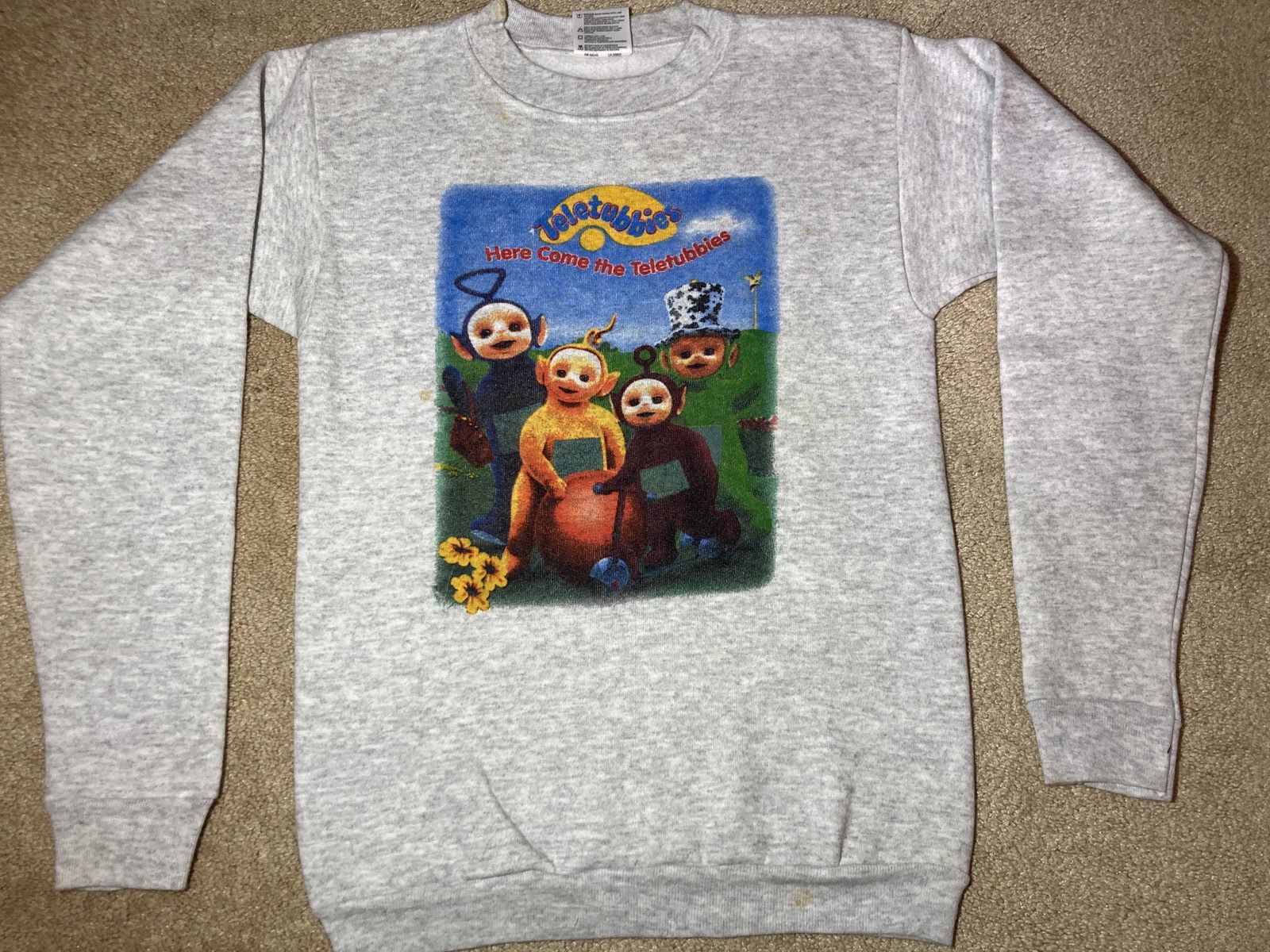Japanese Brand 2000 Teletubbies Sweatshirt TBS Kids Children Show 90s Hit Size US S / EU 44-46 / 1 - 2 Thumbnail
