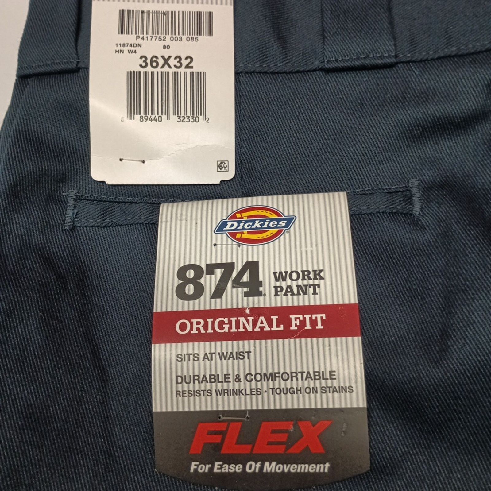 Dickies Dickies 874 Work Pants Men's 36x32 Flex Blue Original Fit Size US 36 / EU 52 - 2 Thumbnail