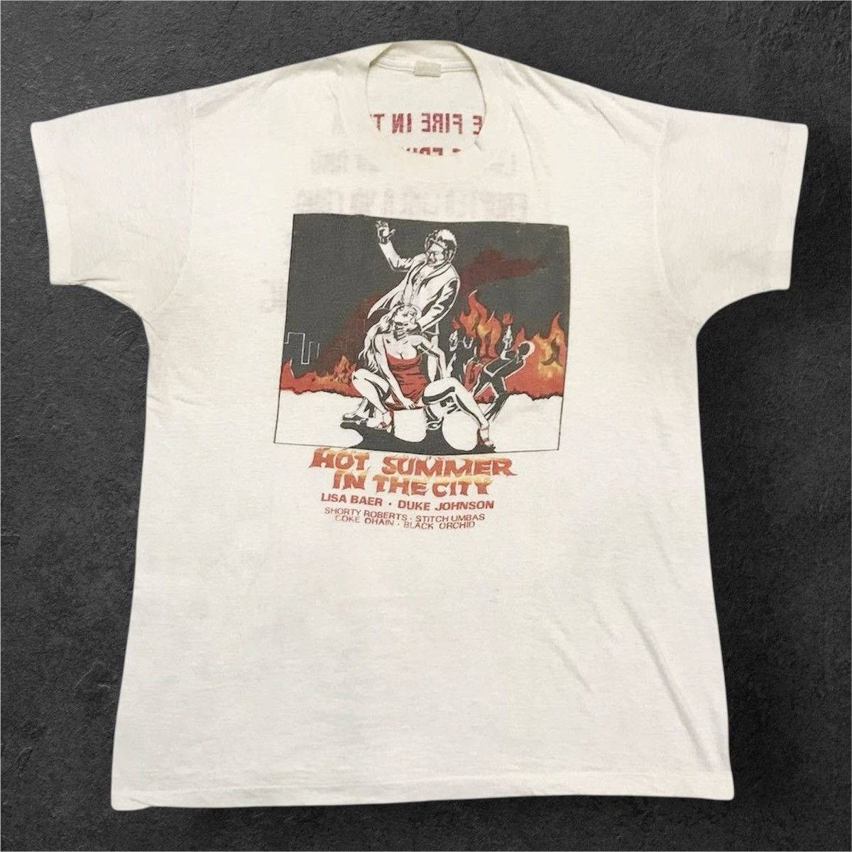 Vintage 🔥VERY RARE 70s HOT SUMMER IN THE CITY MOVIE PROMO T SHIRT Size US L / EU 52-54 / 3 - 1 Thumbnail