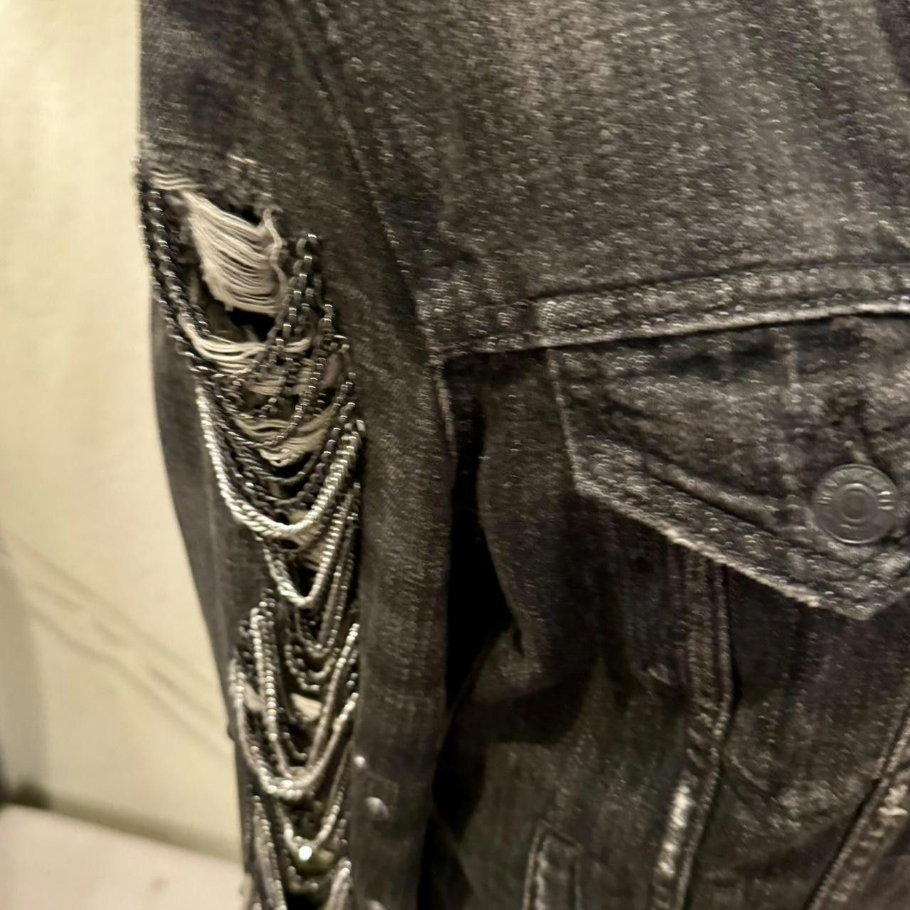 Polo Ralph Lauren Ralph Lauren Women's Black and Silver Chained Jacket Size M / US 6-8 / IT 42-44 - 2 Thumbnail