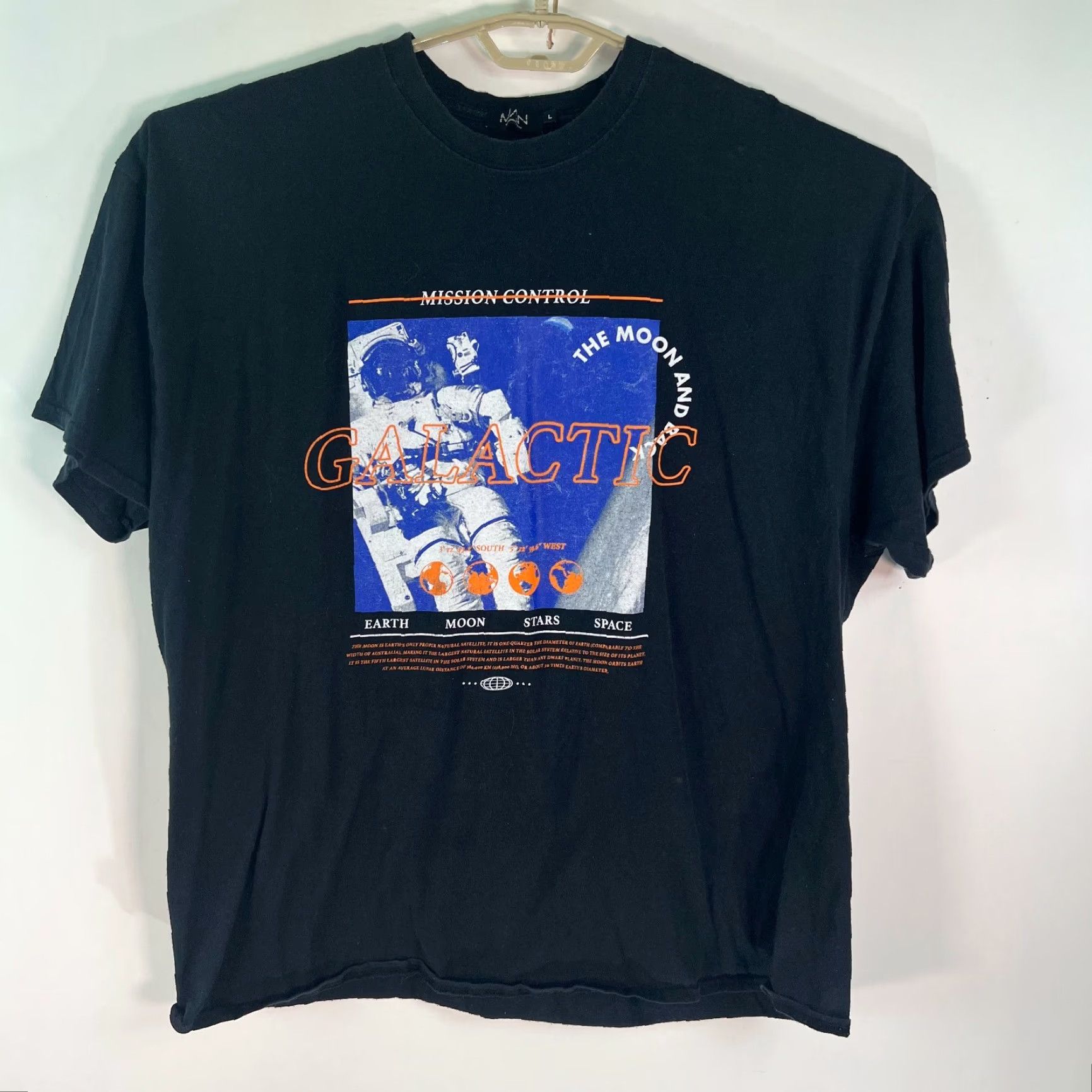 Boohoo Boohoo T Shirt Mens Black L Graphic Stars Space Crew Neck Short Sleeve Size US L / EU 52-54 / 3 - 2 Thumbnail