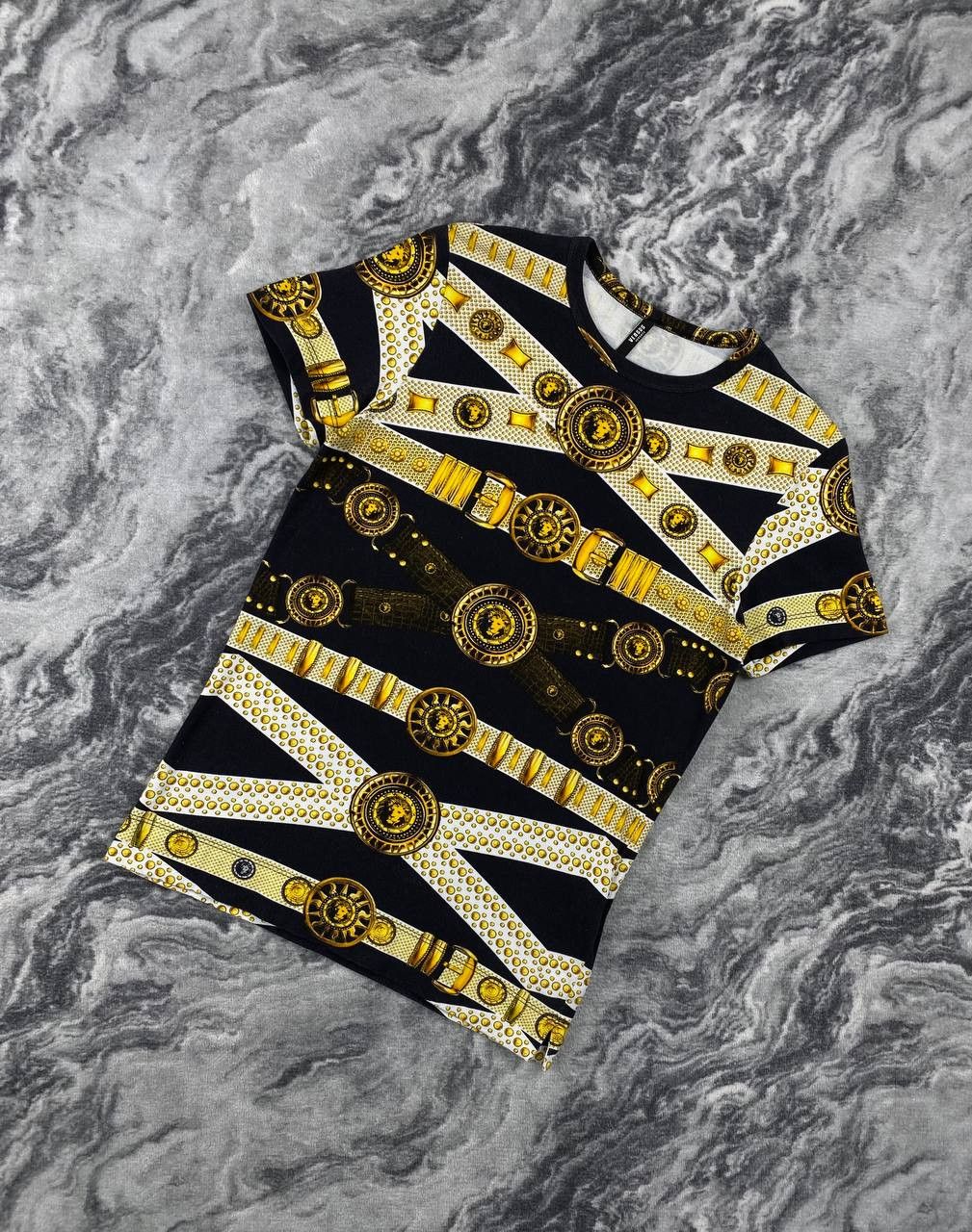 Versace Versus Versace Baroque Big Logo T-Shirt Men Size S Size US S / EU 44-46 / 1 - 1 Thumbnail