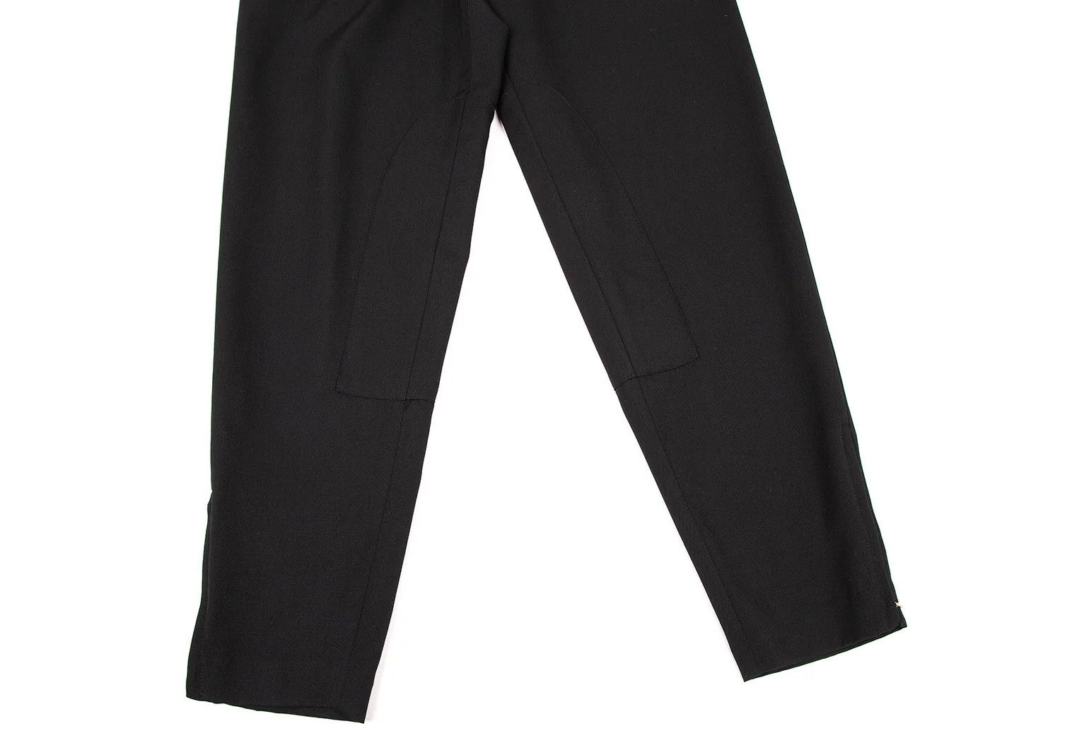 Jean Paul Gaultier Junior Gaultier Black Gabardine Zip Knee Patch Pants Size US 34 / EU 50 - 6 Thumbnail