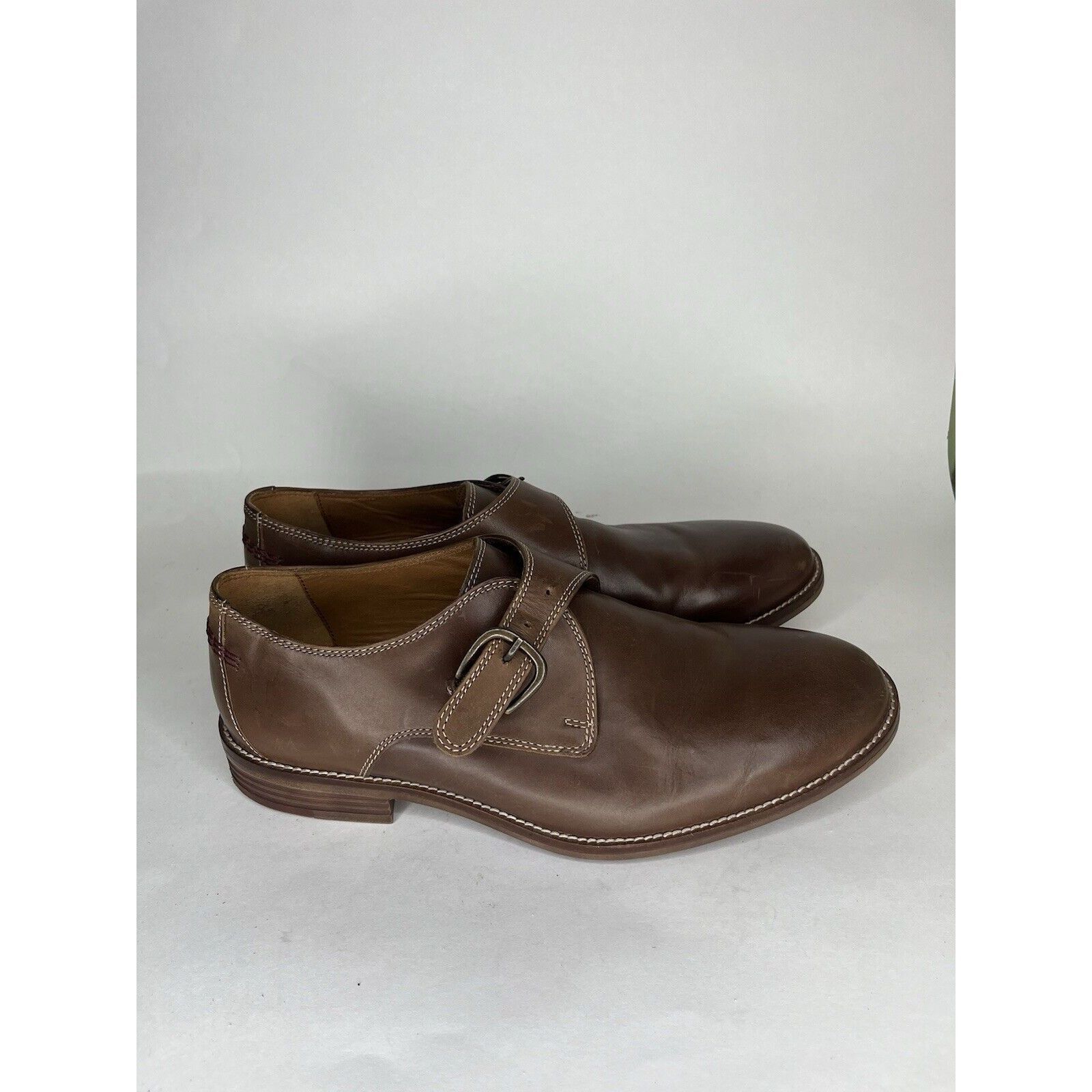 Hush Puppies Hush Puppies Brown Leather Monk Strap Loafers Dress Shoes Me Size US 10.5 / EU 43-44 - 1 Thumbnail