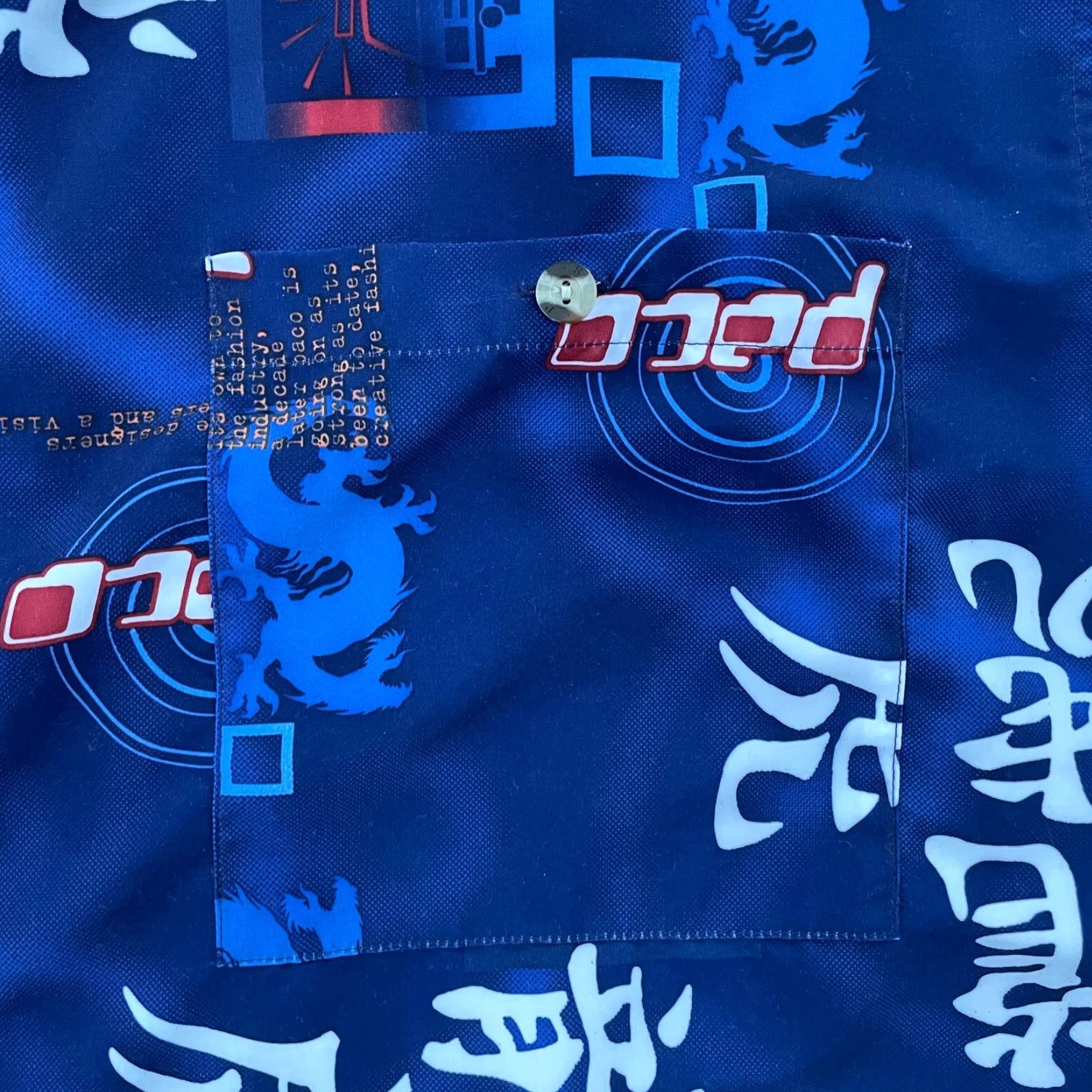 Vintage VINTAGE PACO SHIRT ADULT LARGE BLUE ASIAN DRAGON STREETWEAR BUTTON-UP LOGO MEN L Size US L / EU 52-54 / 3 - 4 Thumbnail