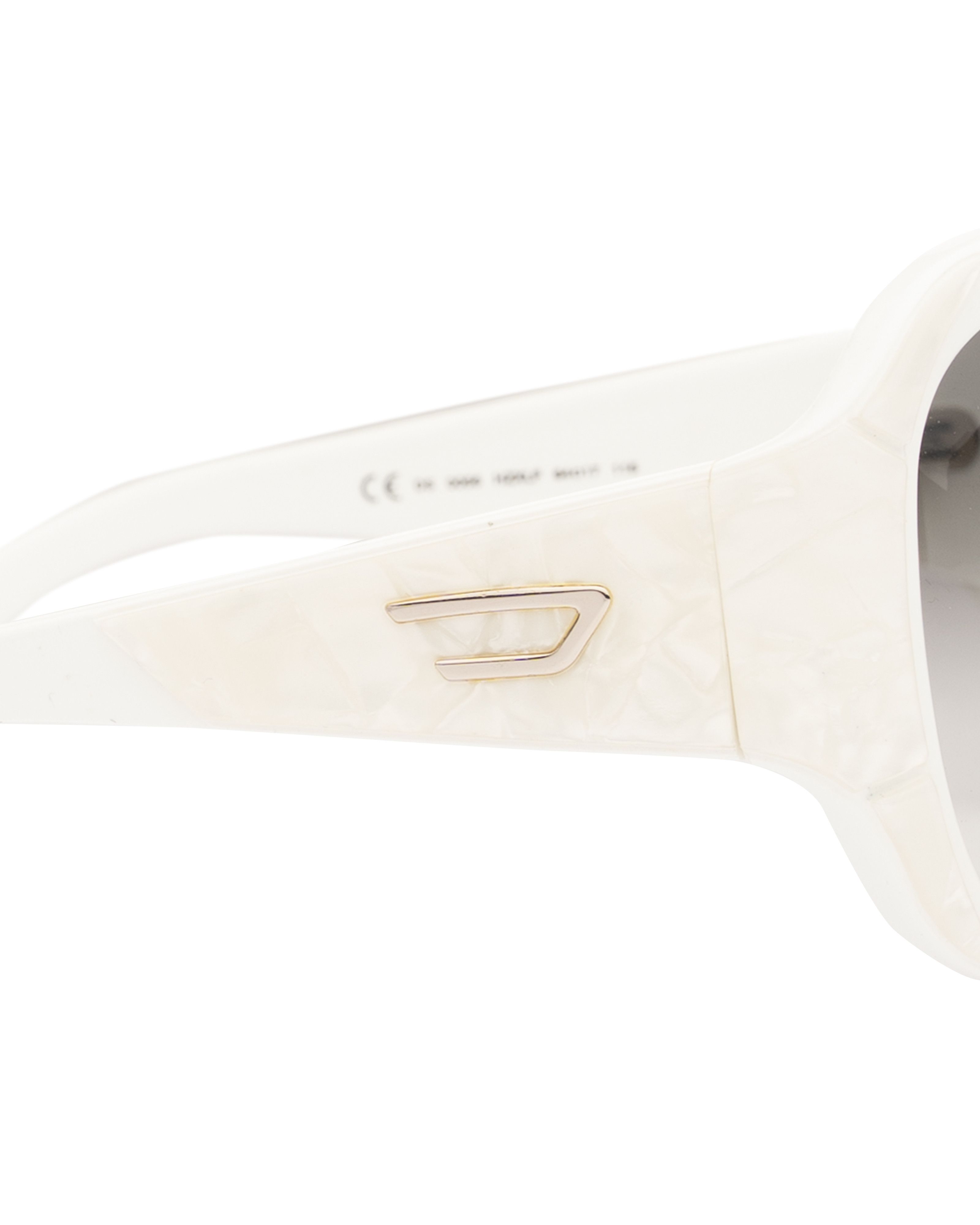 Diesel Diesel '00s White Pearlescent Oversized Sunglasses Size ONE SIZE - 3 Thumbnail