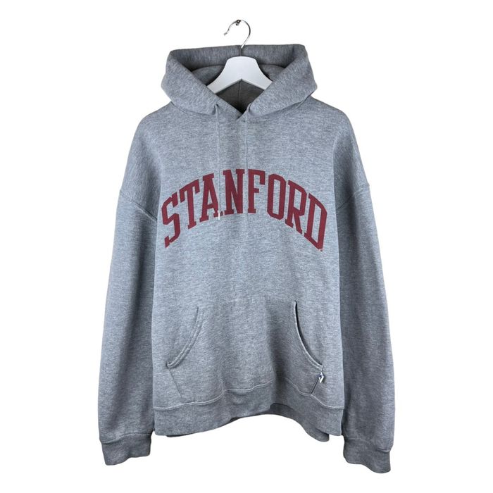Grey Oversized Vintage Stanford University Hoodie - M/L