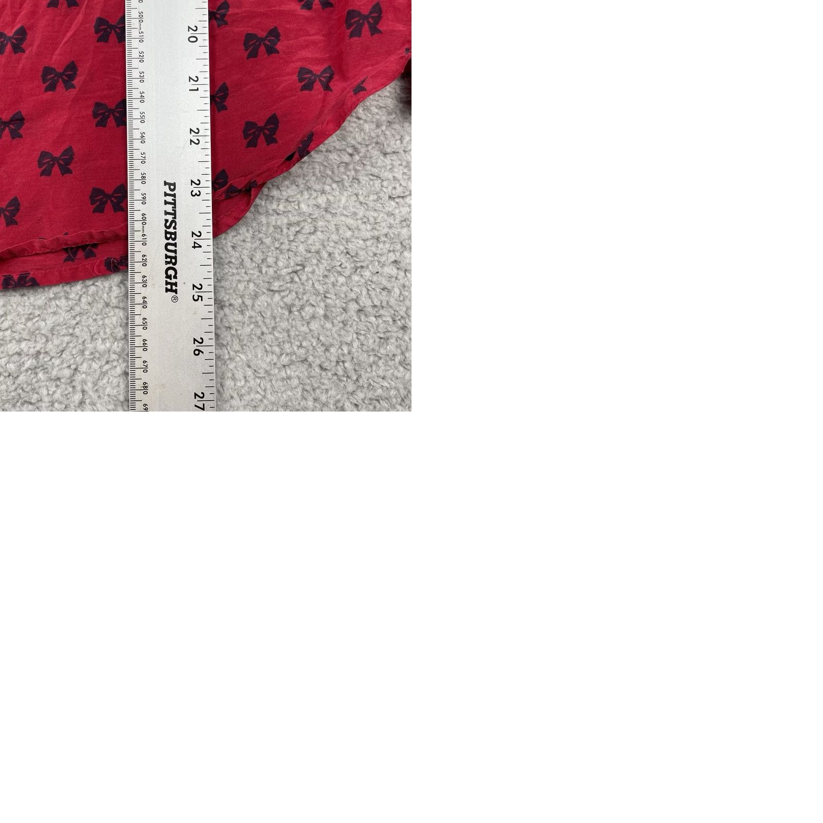 J.Crew VINTAGE J. Crew Women’s Small Red Long Sleeve Button Shirt Lightweight Bow Tie Pattern Size S / US 4 / IT 40 - 9 Thumbnail