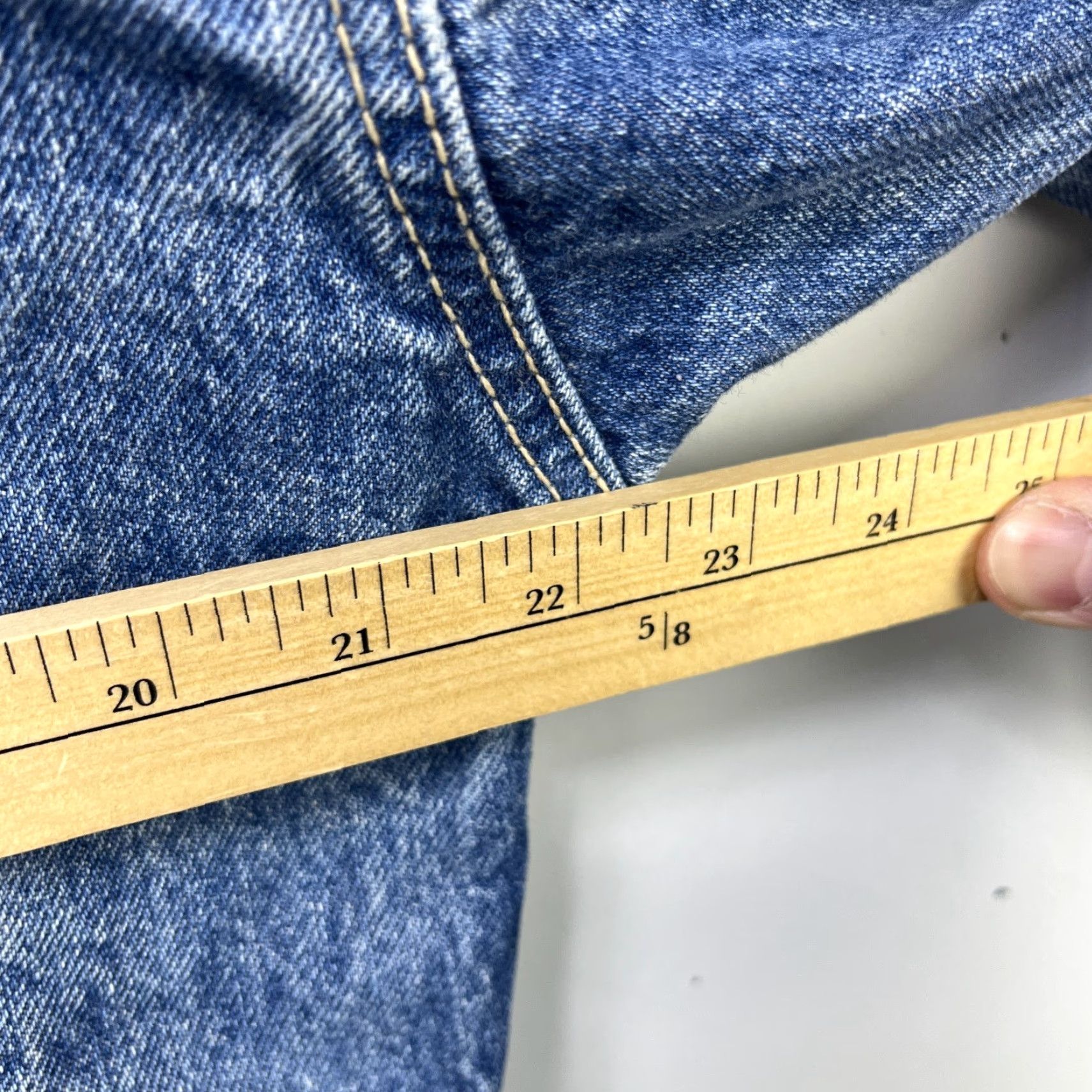 Levi's VINTAGE Levi's White Tab Denim Jacket Trucker Medium M Button Lined Cotton 80s 90s Workwear Casual Mens Jacket Size US M / EU 48-50 / 2 - 5 Thumbnail