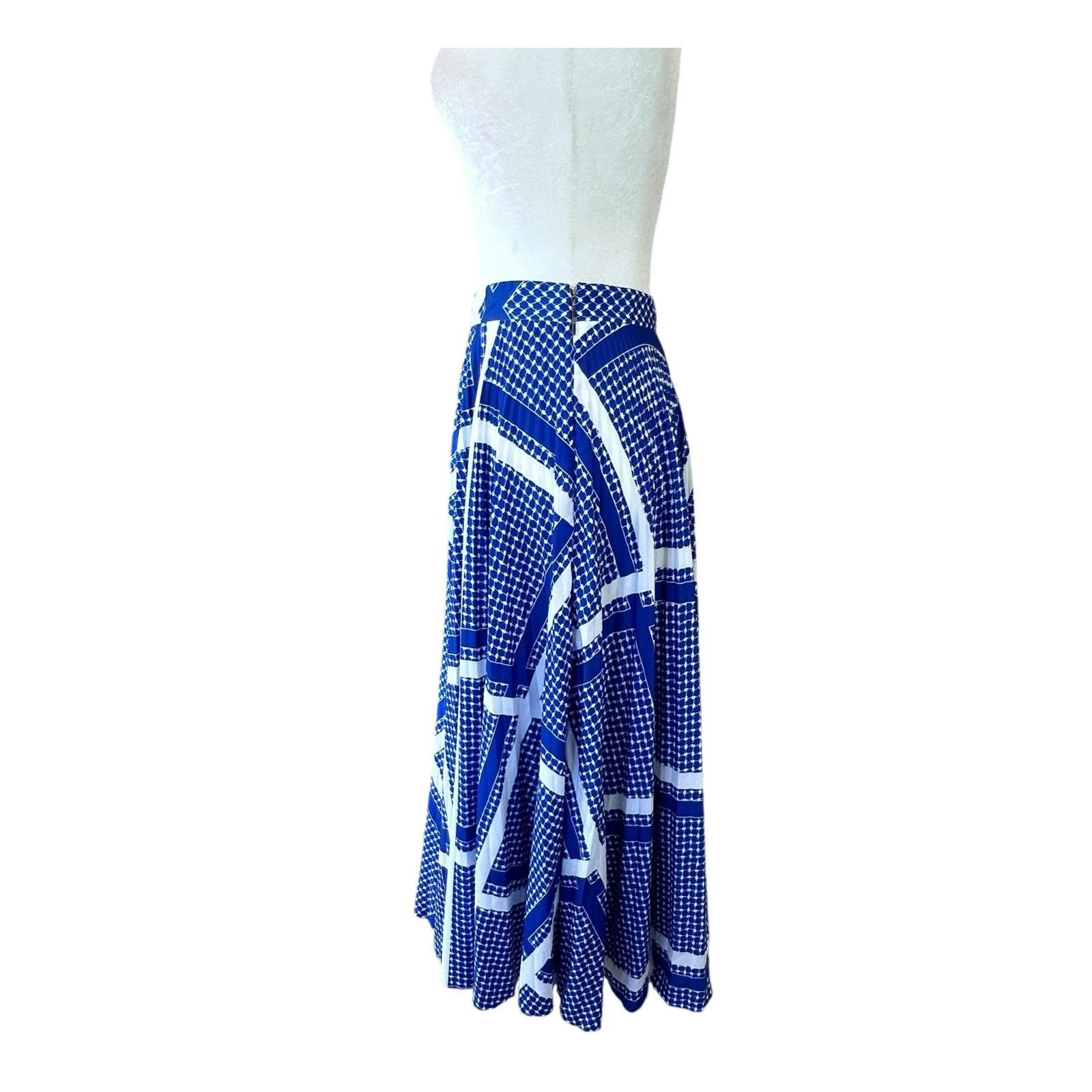 MSGM MSGM Pleated Skirt 42 8 US Blue White Plaid Avant Garde Twee Size 30" / US 8 / IT 44 - 7 Thumbnail