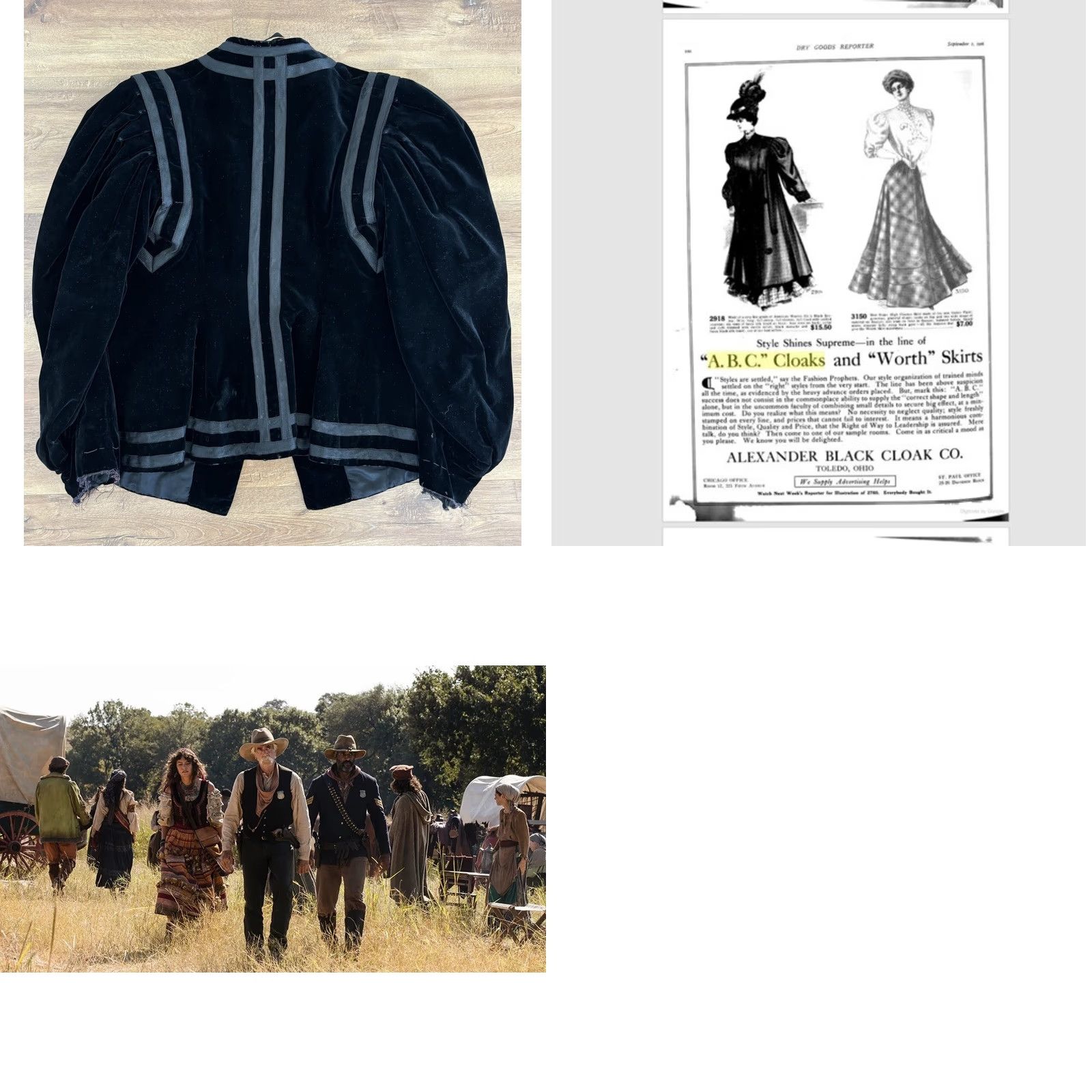 Vintage VINTAGE Alexander Black ABC Cloaks Tailored Velvet Velour Jacket 1883 Yellowstone Black Velvet Jacket Mens L 1880s 1890s USA MADE Size US L / EU 52-54 / 3 - 8 Thumbnail