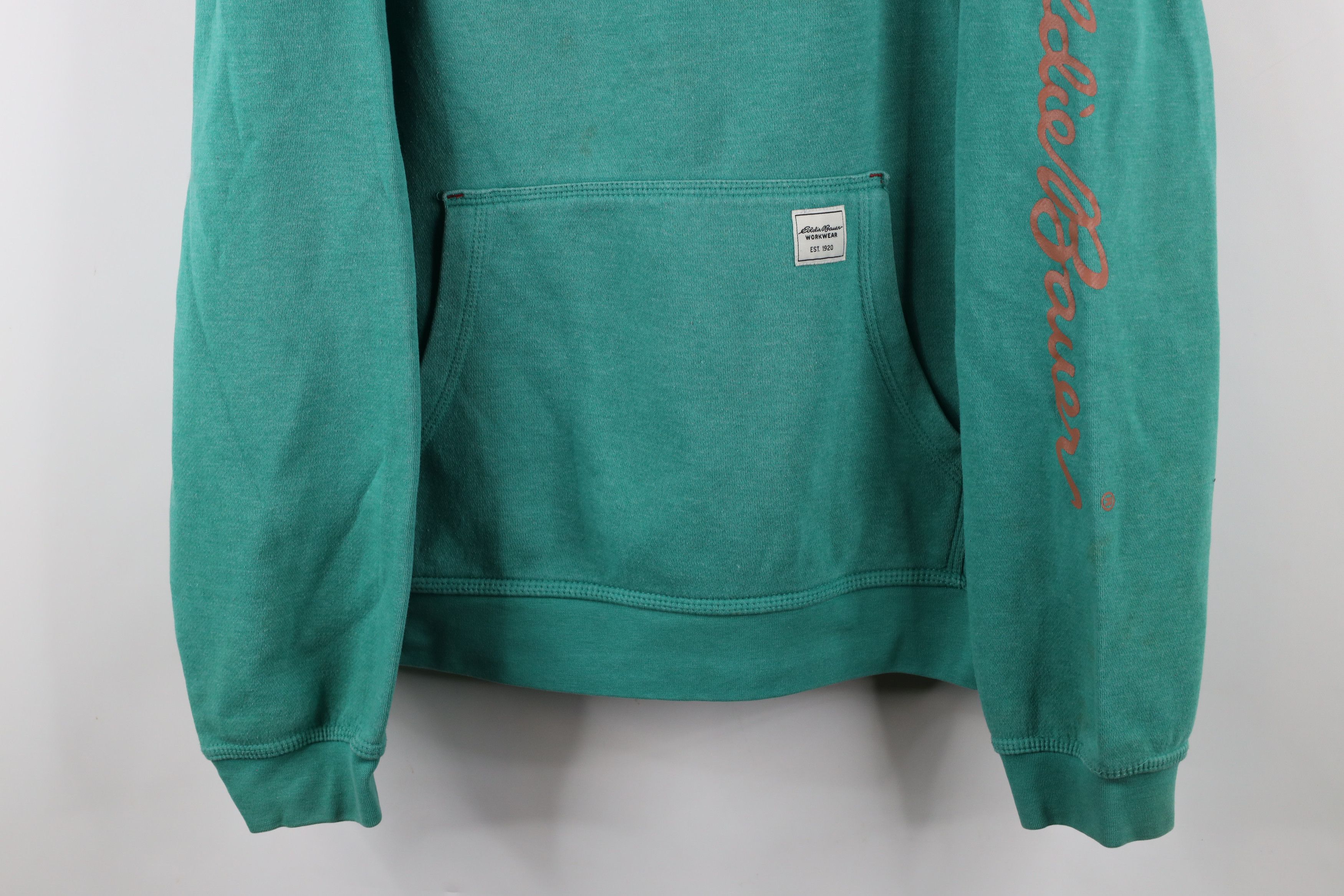 Eddie Bauer × Vintage Vintage Eddie Bauer Workwear Spell Out Hoodie Sweatshirt Size US XXL / EU 58 / 5 - 3 Thumbnail