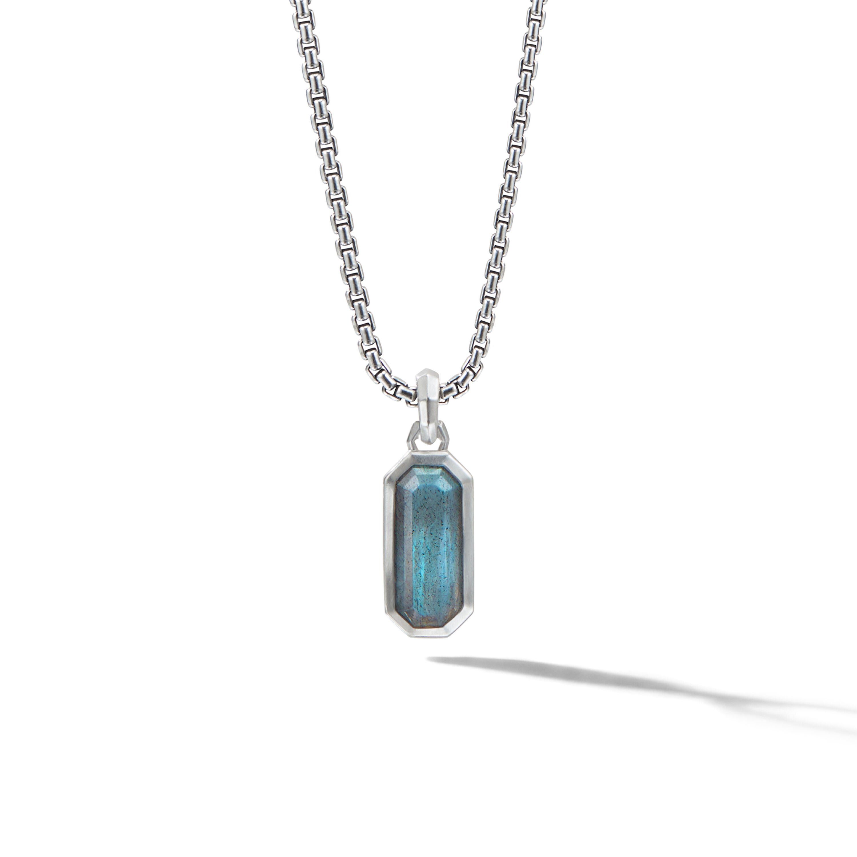 David Yurman o1w1db10325 Size:OS/ Emerald Cut Amulet in Silver Size ONE SIZE - 1 Thumbnail