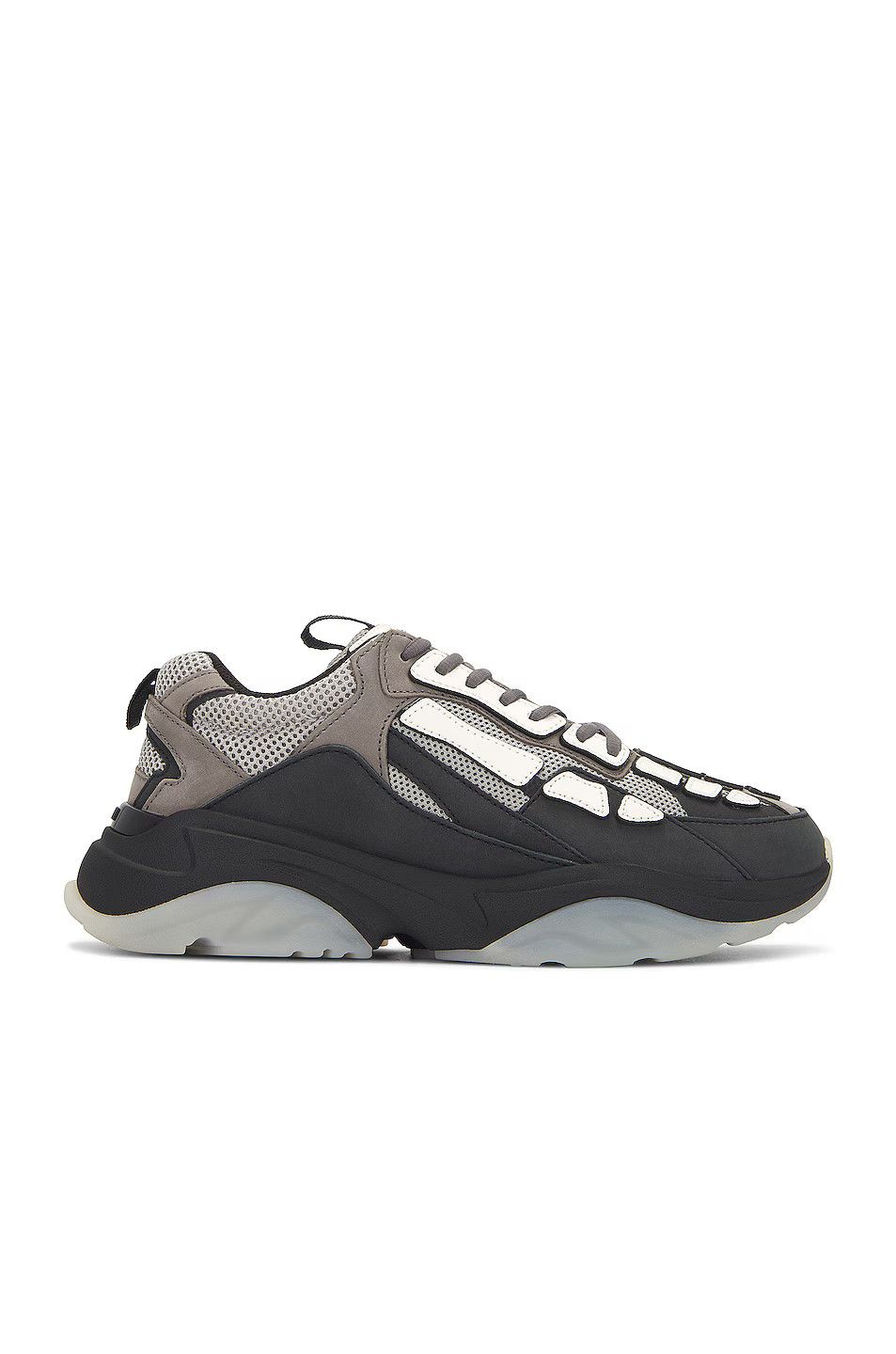 Amiri o1mle0326 Bone Runners Sneakers in Black/Grey Size US 15 / EU 48 - 1 Thumbnail