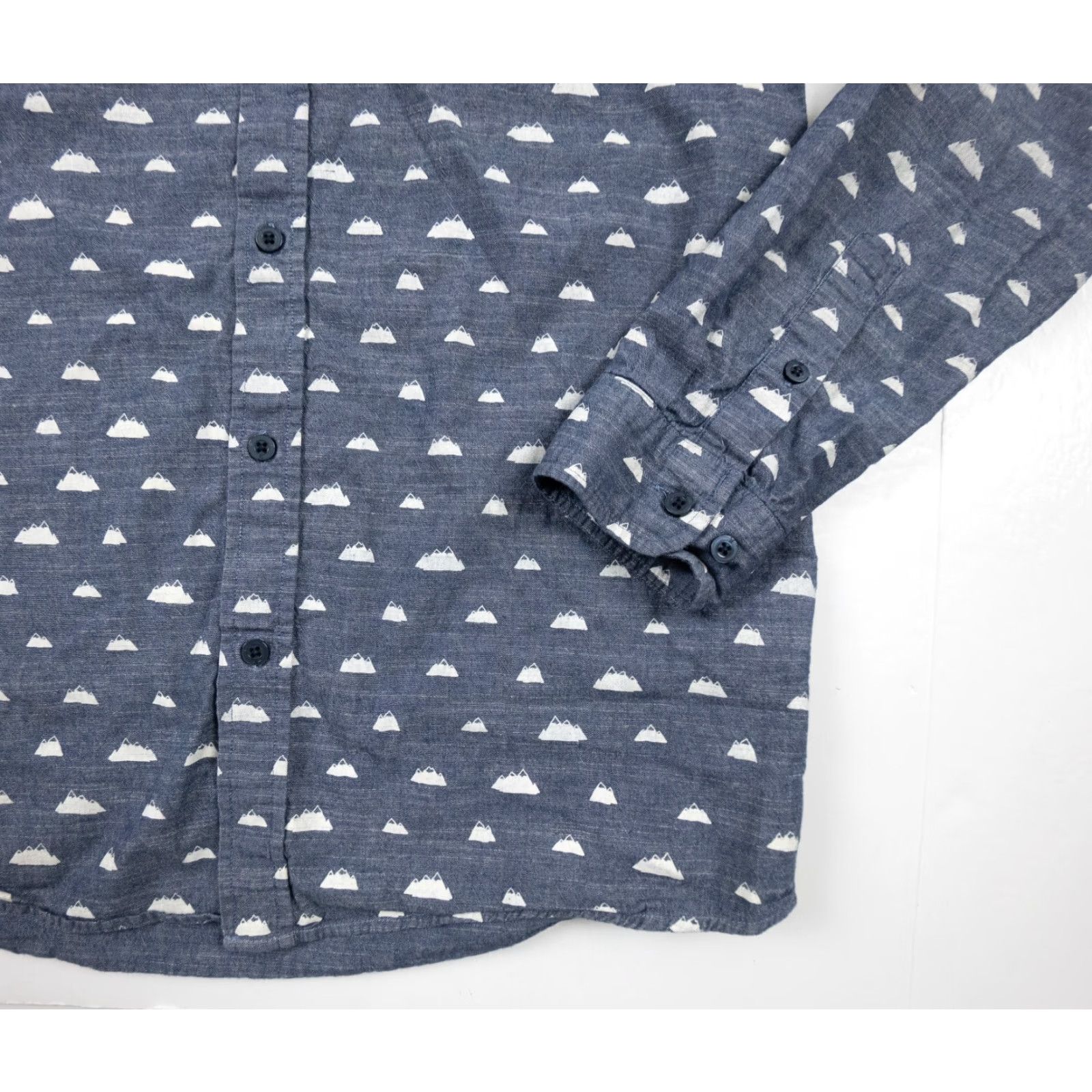 WeSC WeSC Shirt Mens Medium Blue Long Sleeve Button-Down Slim Fit Cotton Preppy Size US M / EU 48-50 / 2 - 4 Thumbnail