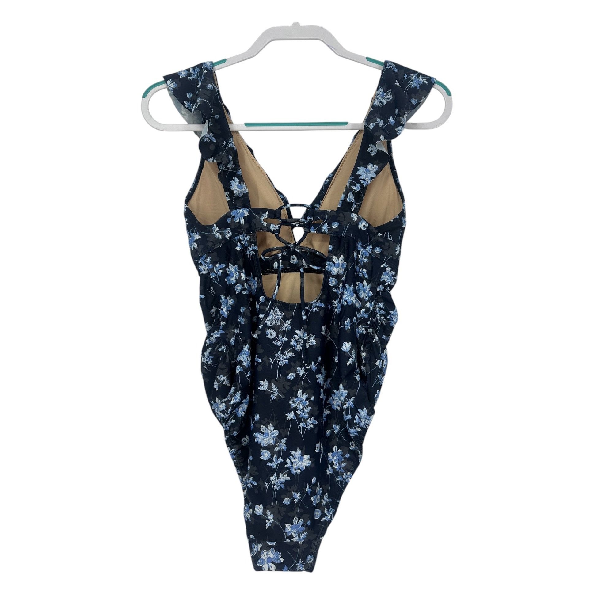 Other A Pea in the Pod Swim - Navy Floral Ruffle One Piece NWT - S Size S / US 4 / IT 40 - 2 Thumbnail