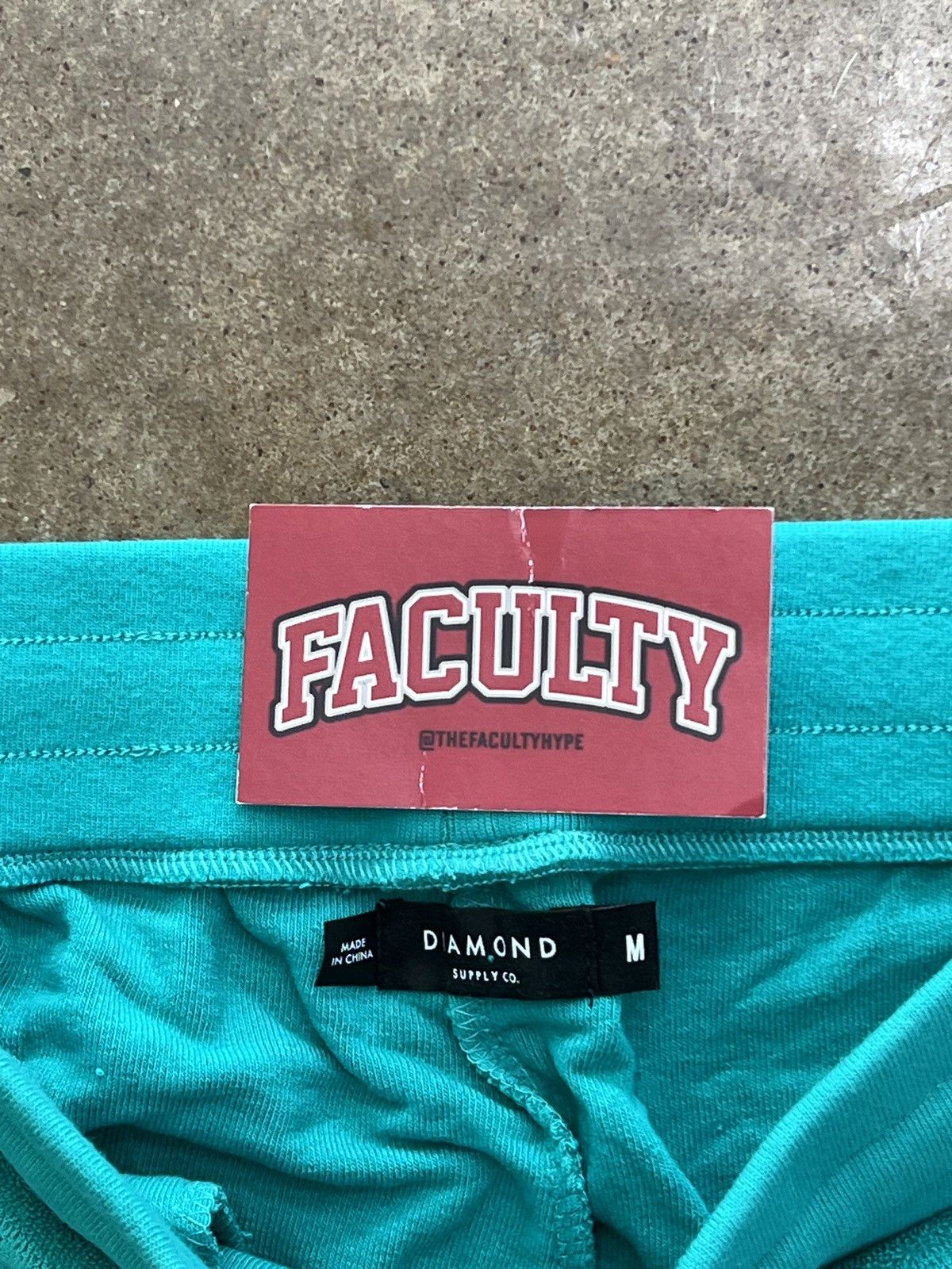 Diamond Supply Co. Diamond Supply Tear Drop Sweatpants Teal Medium Size 27" / US 4 / IT 40 - 3 Thumbnail