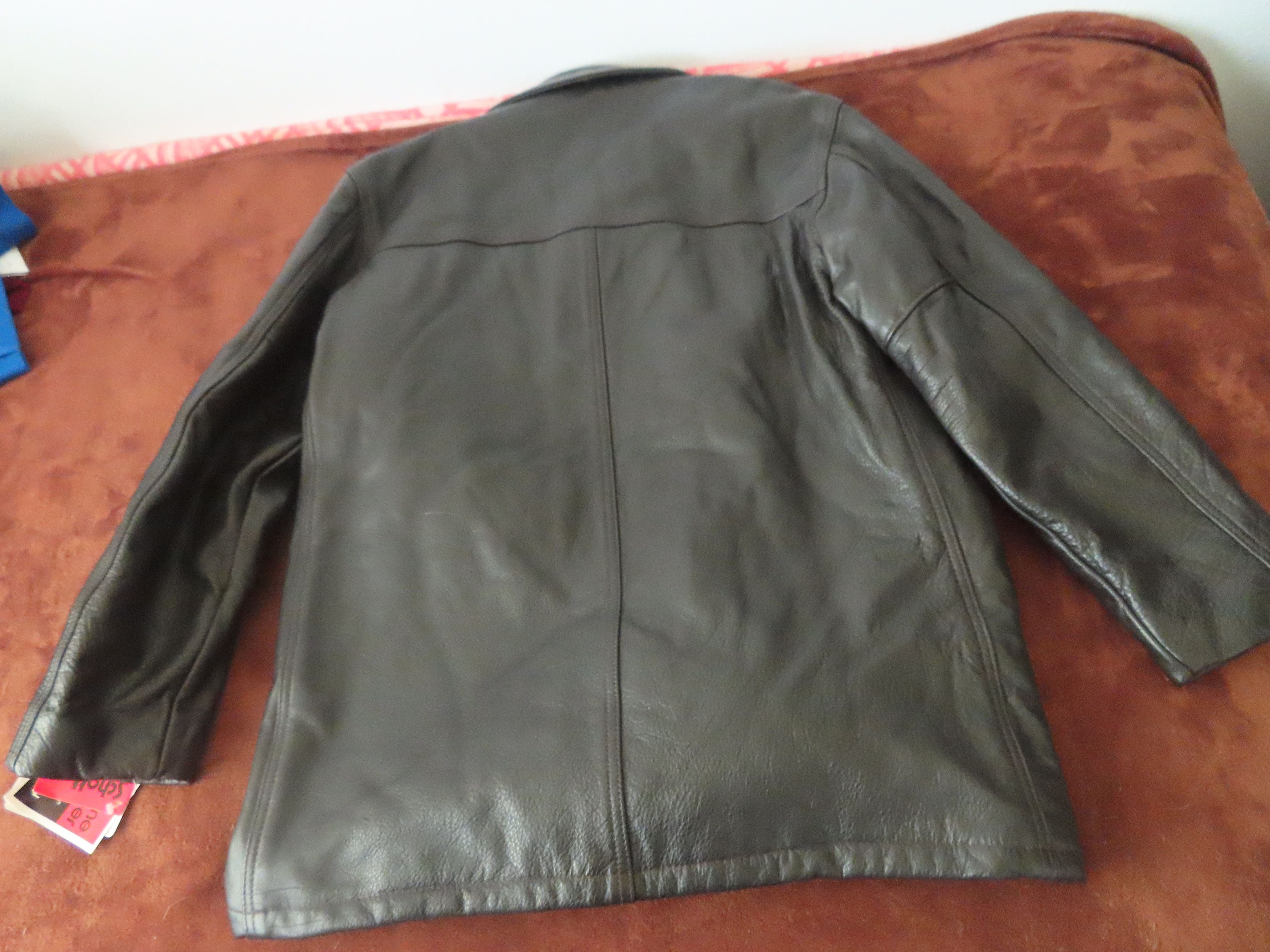Schott × Vintage Vintage Schott NYC 523 Brown Leather Car Coat Size US L / EU 52-54 / 3 - 6 Thumbnail