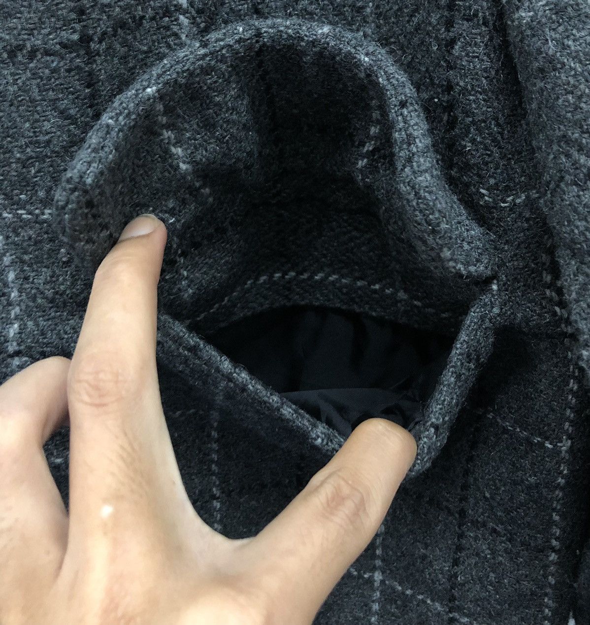 Harris Tweed Vintage Hand Hoven Harris Tweed Wool Coat Size L / US 10 / IT 46 - 5 Thumbnail