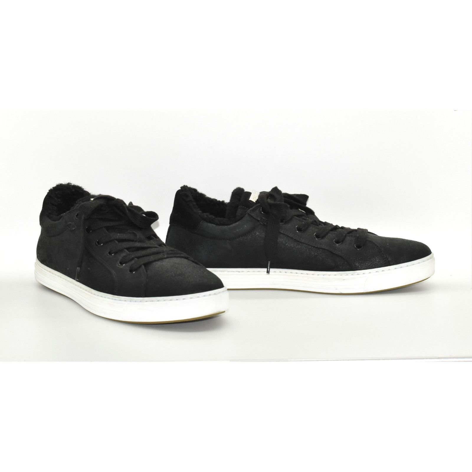 DSQUARED2 Suede Shearling Lining Low Top Sneakers Sz US 9.5