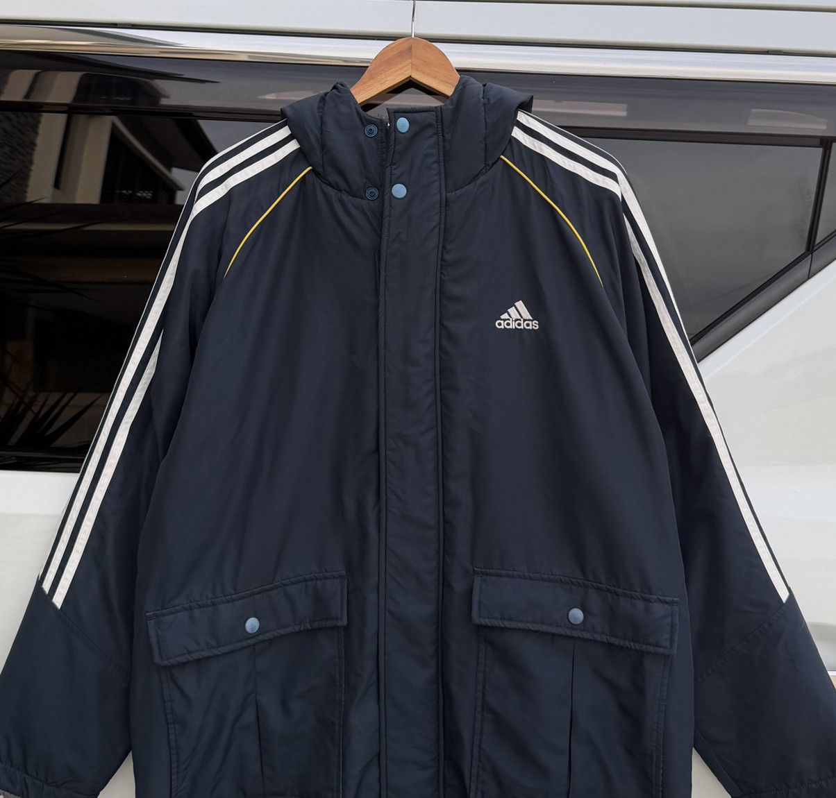 Adidas Adidas Long Bench with Fleece Lining Parka Hoodie Jacket Size US M / EU 48-50 / 2 - 6 Thumbnail