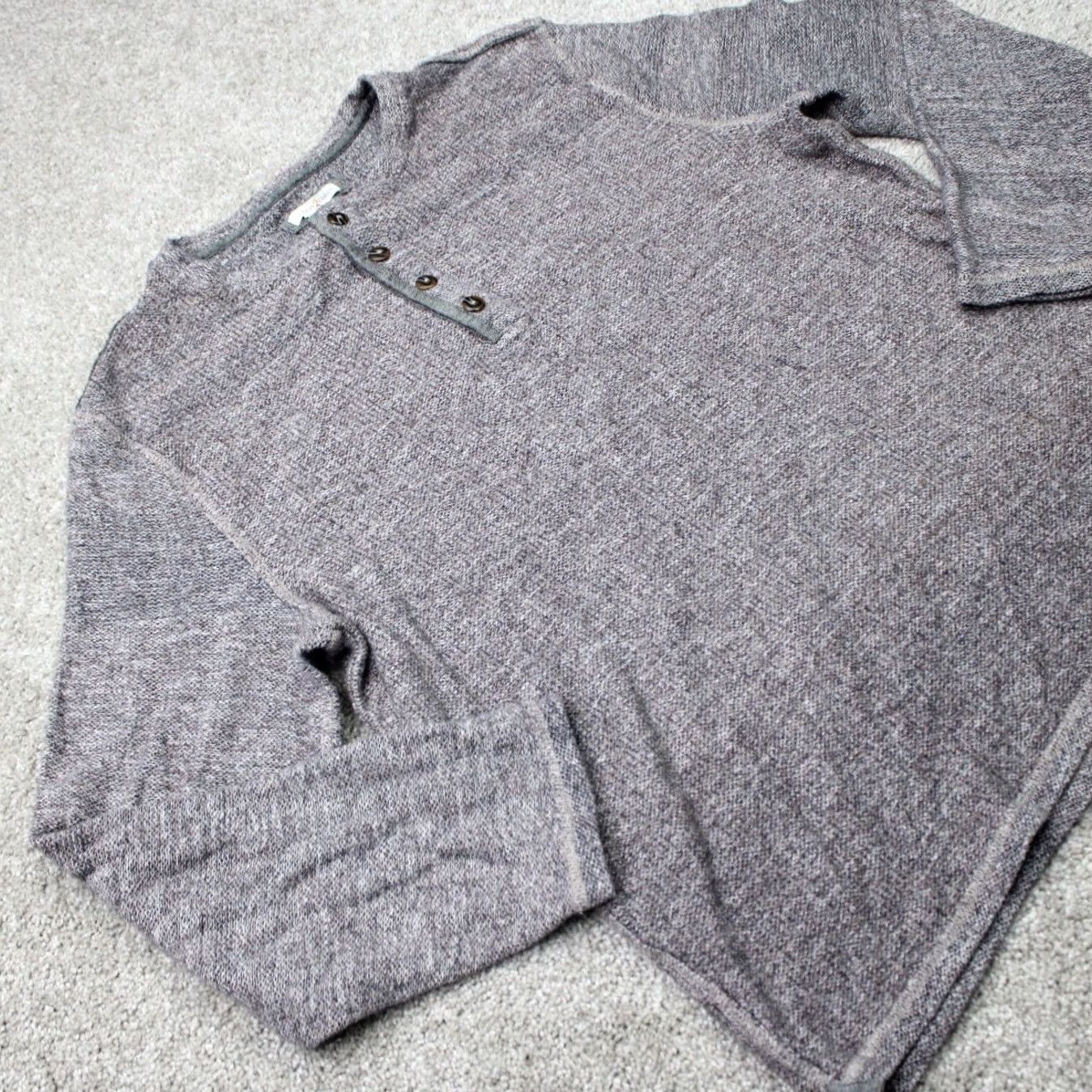 Carbon2Cobalt Carbon 2 Cobalt Shirt Mens Large Gray 100% Cotton Long Sleeve Henley Pullover Shirt Mens Large Gray Carbon 2 Cobalt Size US L / EU 52-54 / 3 - 4 Thumbnail