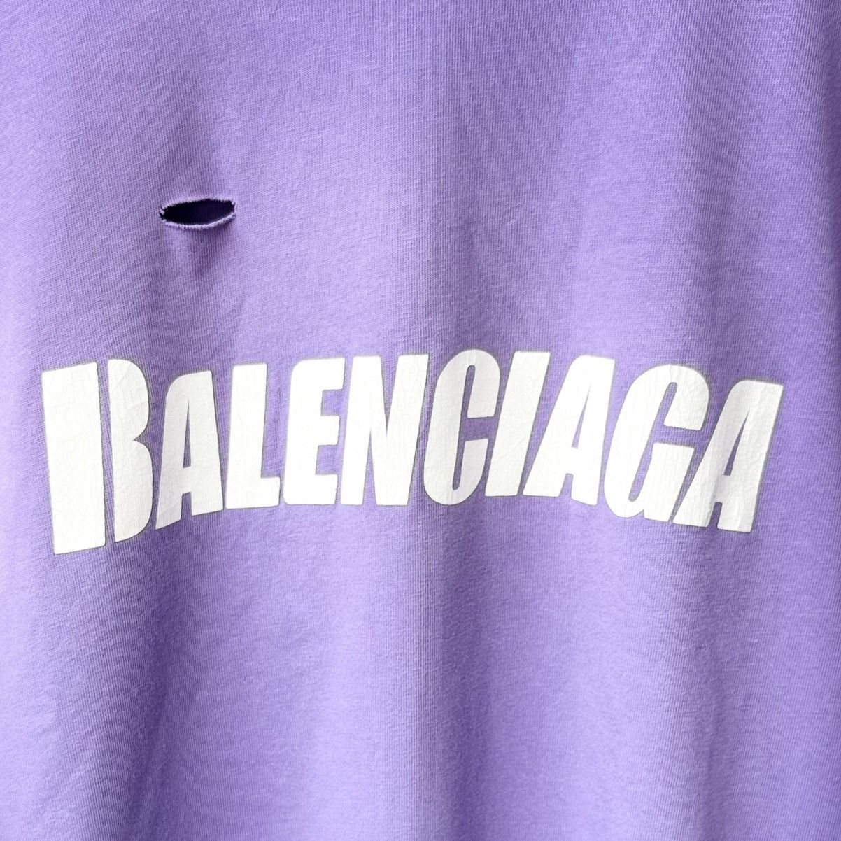 Balenciaga Balenciaga Vintage Capital Light Purple T-Shirt Size US S / EU 44-46 / 1 - 2 Thumbnail