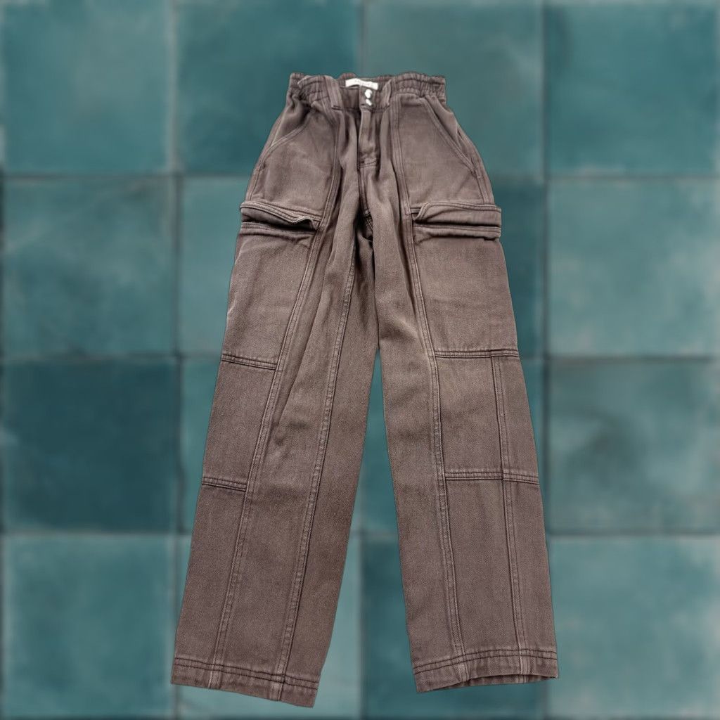 Pacsun Pacsun Jeans Womens XS Brown Elastic Waist Cargo Straight - Adult XS Womens Brown Cargo Jeans Size 26" / US 2 / IT 38 - 1 Thumbnail