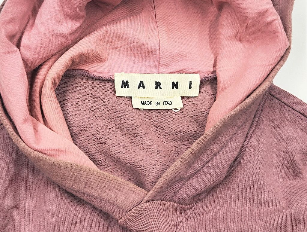 Marni rare MARNI oversize plain cotton hoodie with tartan wool Size US S / EU 44-46 / 1 - 2 Thumbnail