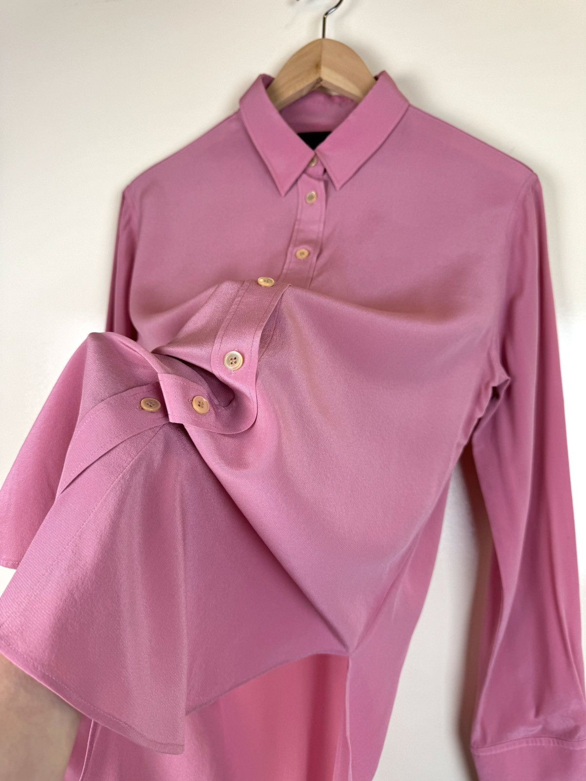 Joseph Joseph 100% Silk Joe Shirt Crepe Blouse Loro Piana Style S Size S / US 4 / IT 40 - 7 Thumbnail