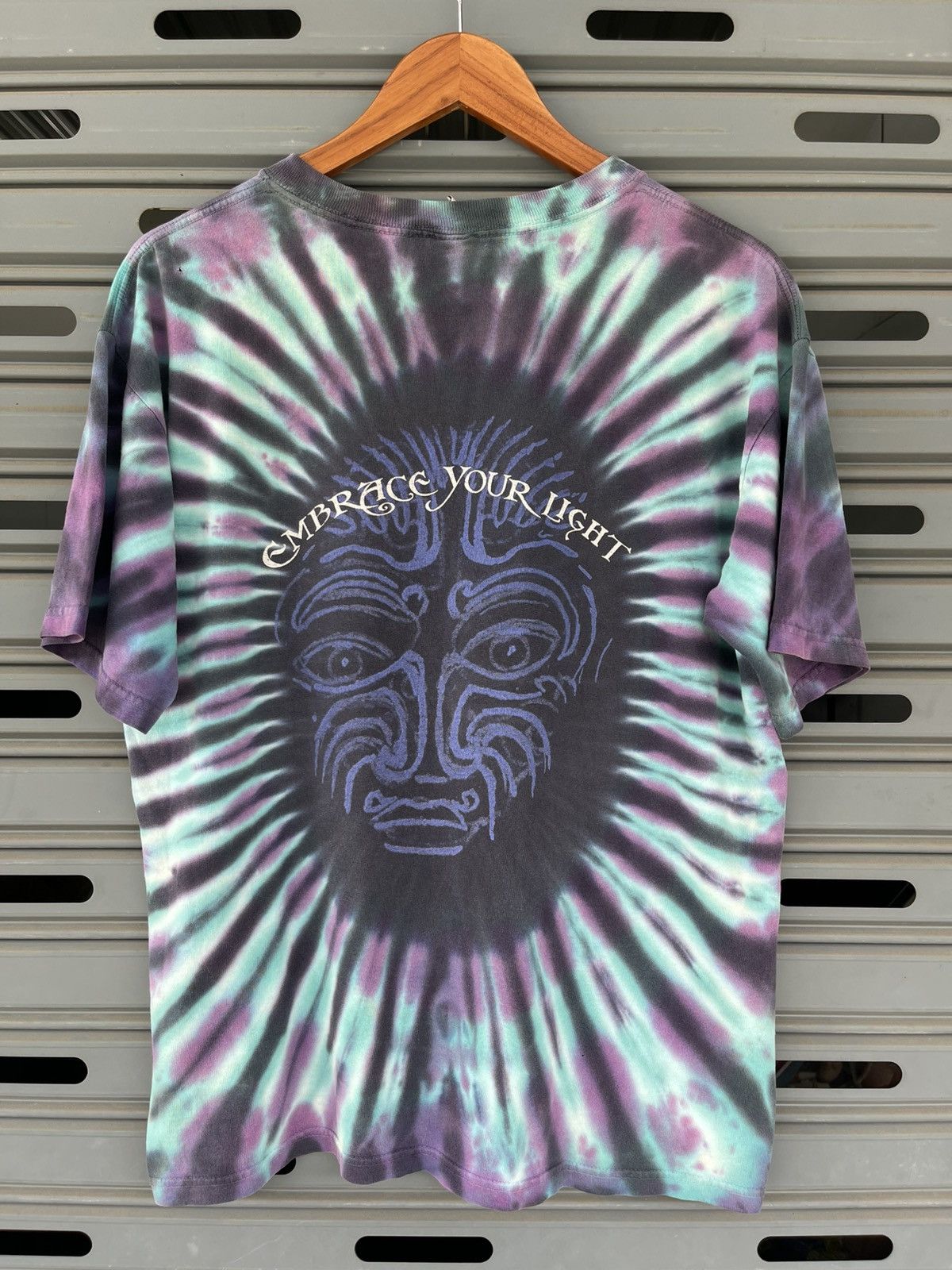 Band Tees Santana Carlos Tie-Dye"Embrace Your Light"Sundog Vintage Tee Size US M / EU 48-50 / 2 - 2 Thumbnail