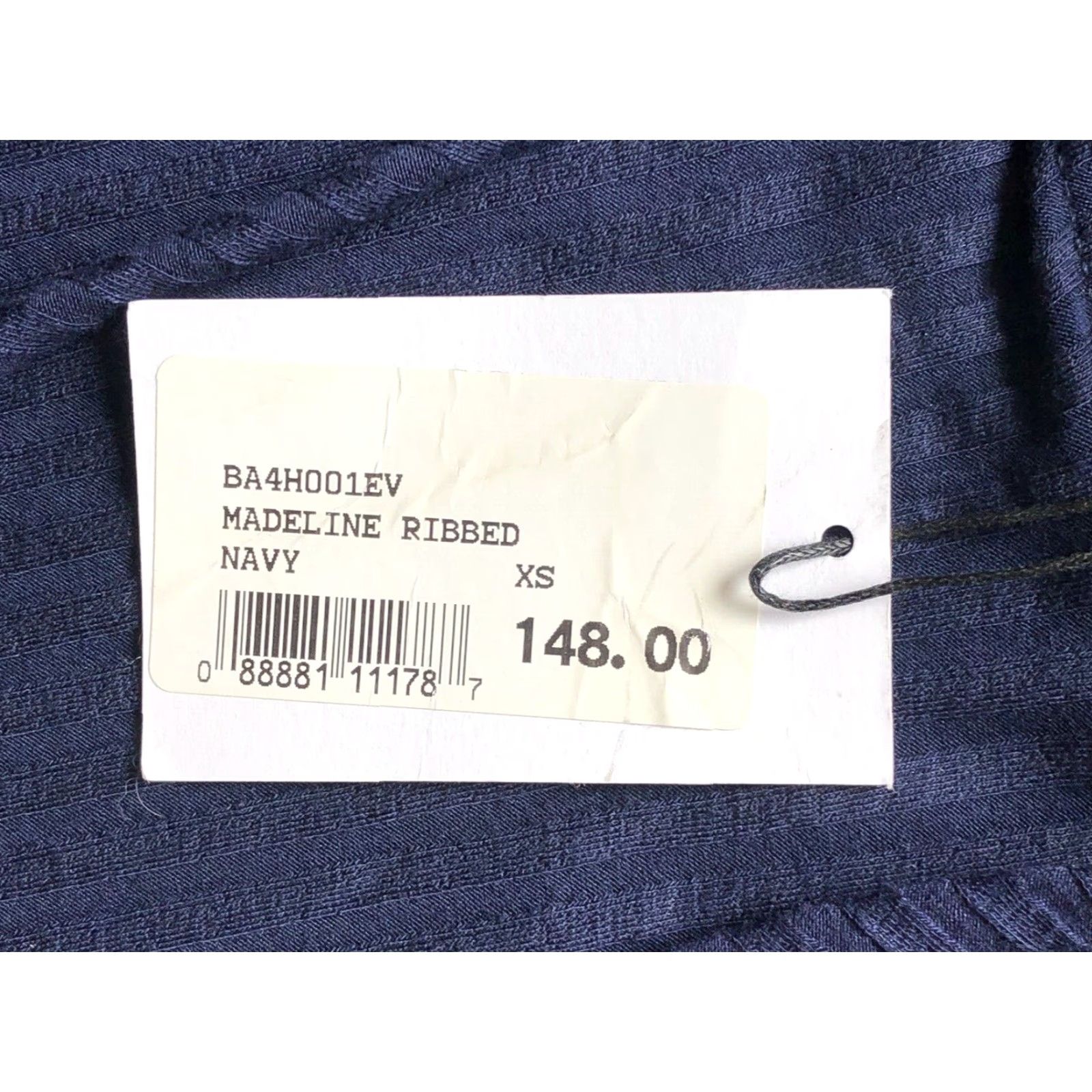 Vintage NWT Cale Sweater Hoodie XS Womens Navy Blue Ribbed Madeline Hooded Pockets Long Sleeve Pullover Winter Size XS / US 0-2 / IT 36-38 - 7 Thumbnail