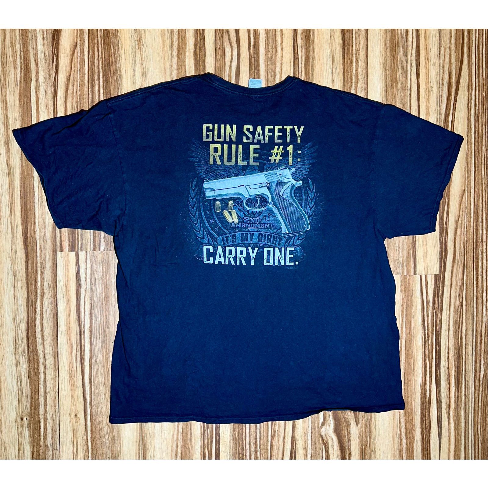 Fruit Of The Loom Buck Wear Gun Safety Rule 1 carry one 3XL Tshirt Size US XXL / EU 58 / 5 - 1 Thumbnail