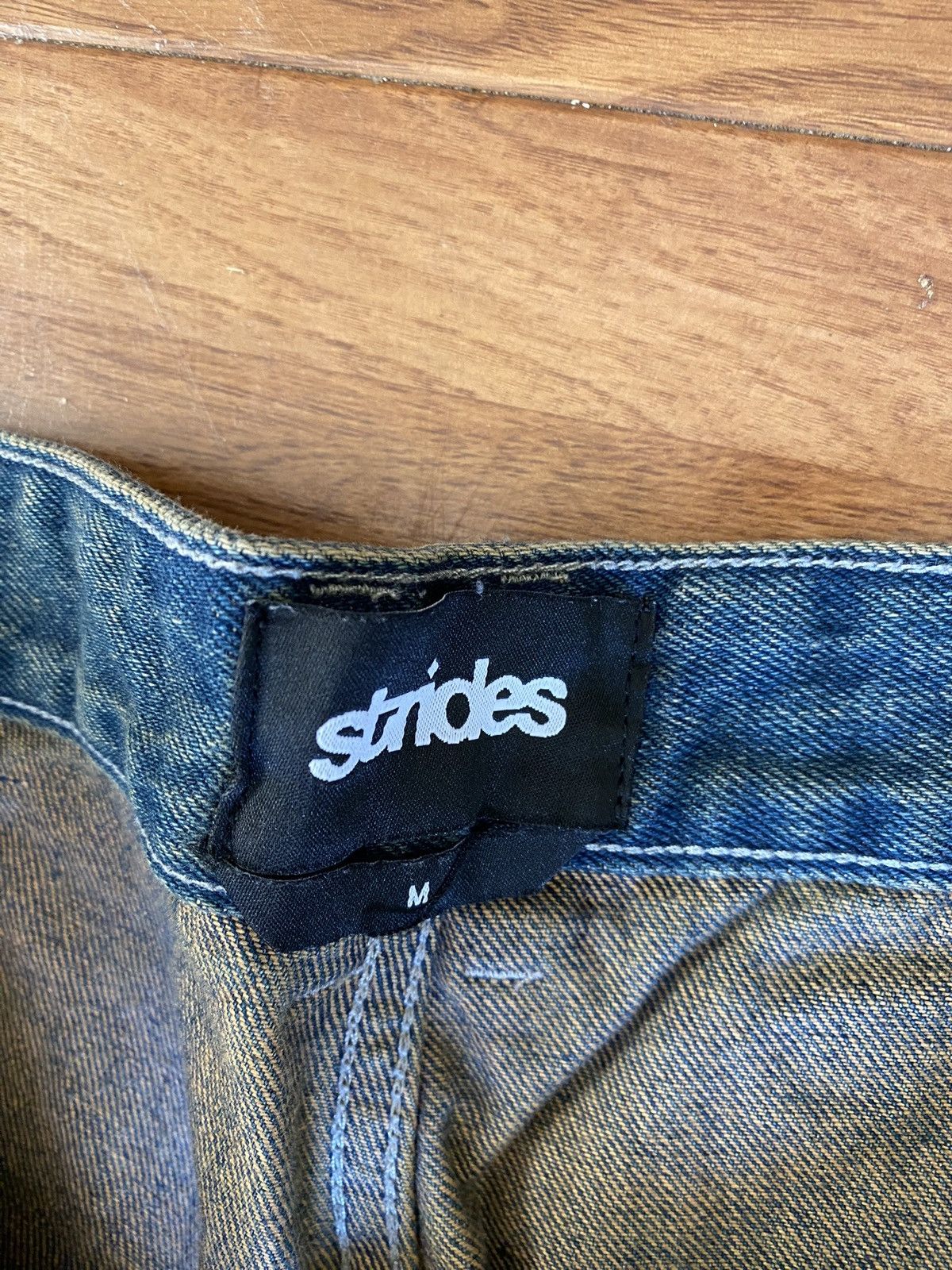 Designer × Vintage Strides 3 Stitch Baggy Jeans Size US 34 / EU 50 - 4 Thumbnail