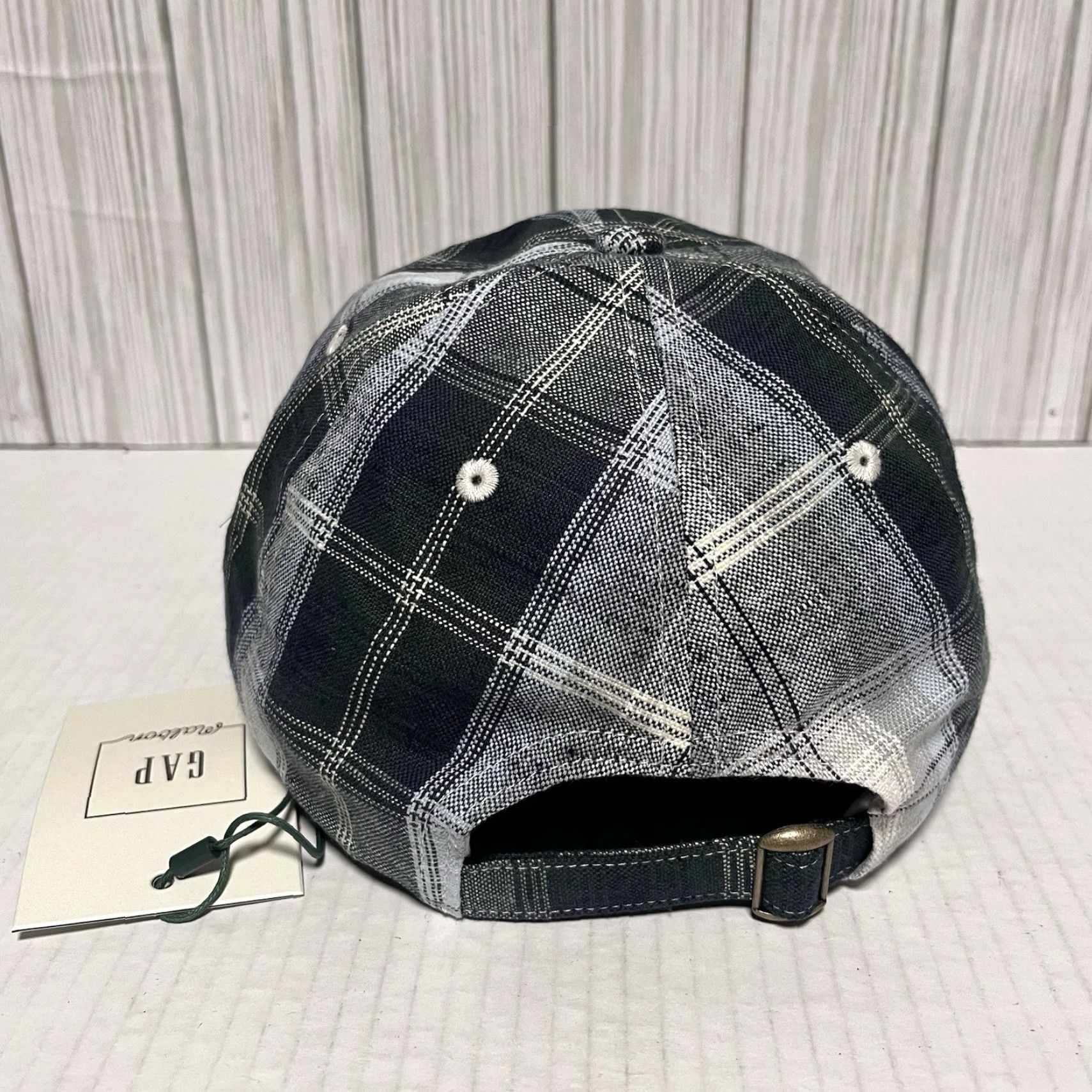 Gap Malbon GAP Golf Hat Cap Plaid PAR Strap Back Adjustable Green Blue Hat Mens One Size Multicolor 90s Dad Nature Outdoor Sports USA Golf Hat Size ONE SIZE - 5 Thumbnail