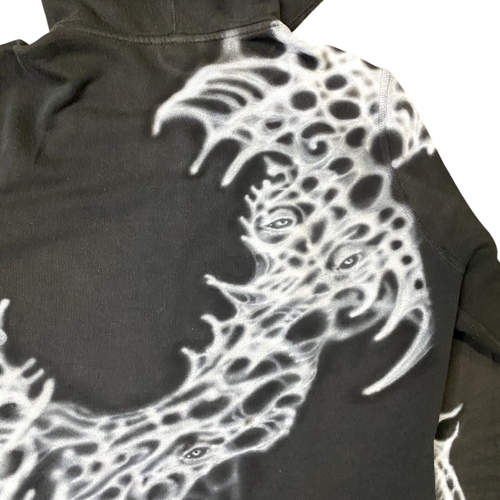 Mossimo Custom Airbrushed DIY Bio Orangic Art to Wear ZipUp Hoodie M Size M / US 6-8 / IT 42-44 - 15 Thumbnail