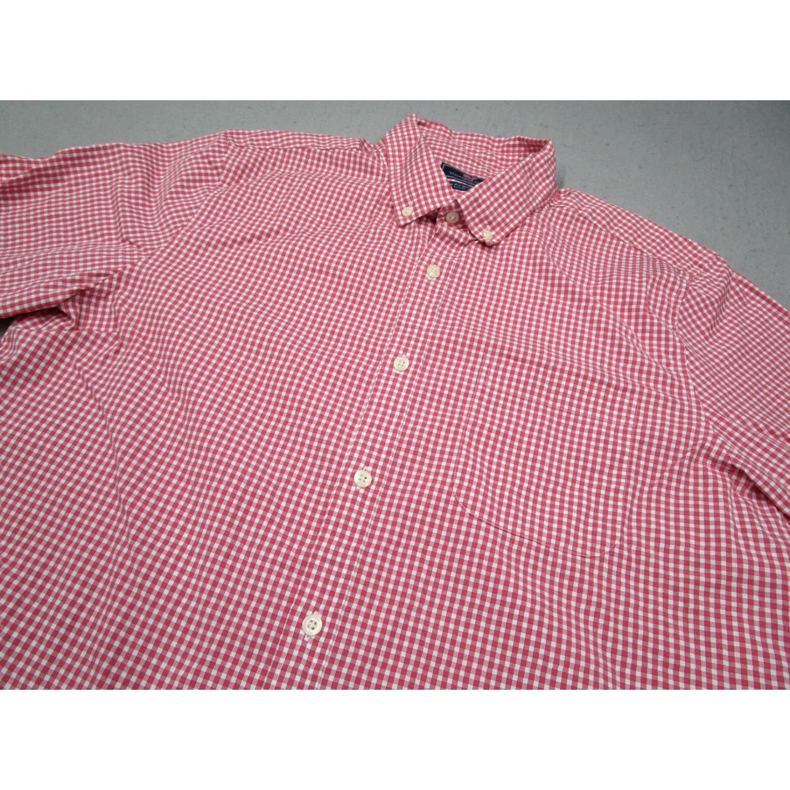Vineyard Vines VINTAGE Vineyard Vines Murray Shirt Men Large Slim Fit Pink Check Button Up Casual Whale Logo Size US L / EU 52-54 / 3 - 2 Thumbnail
