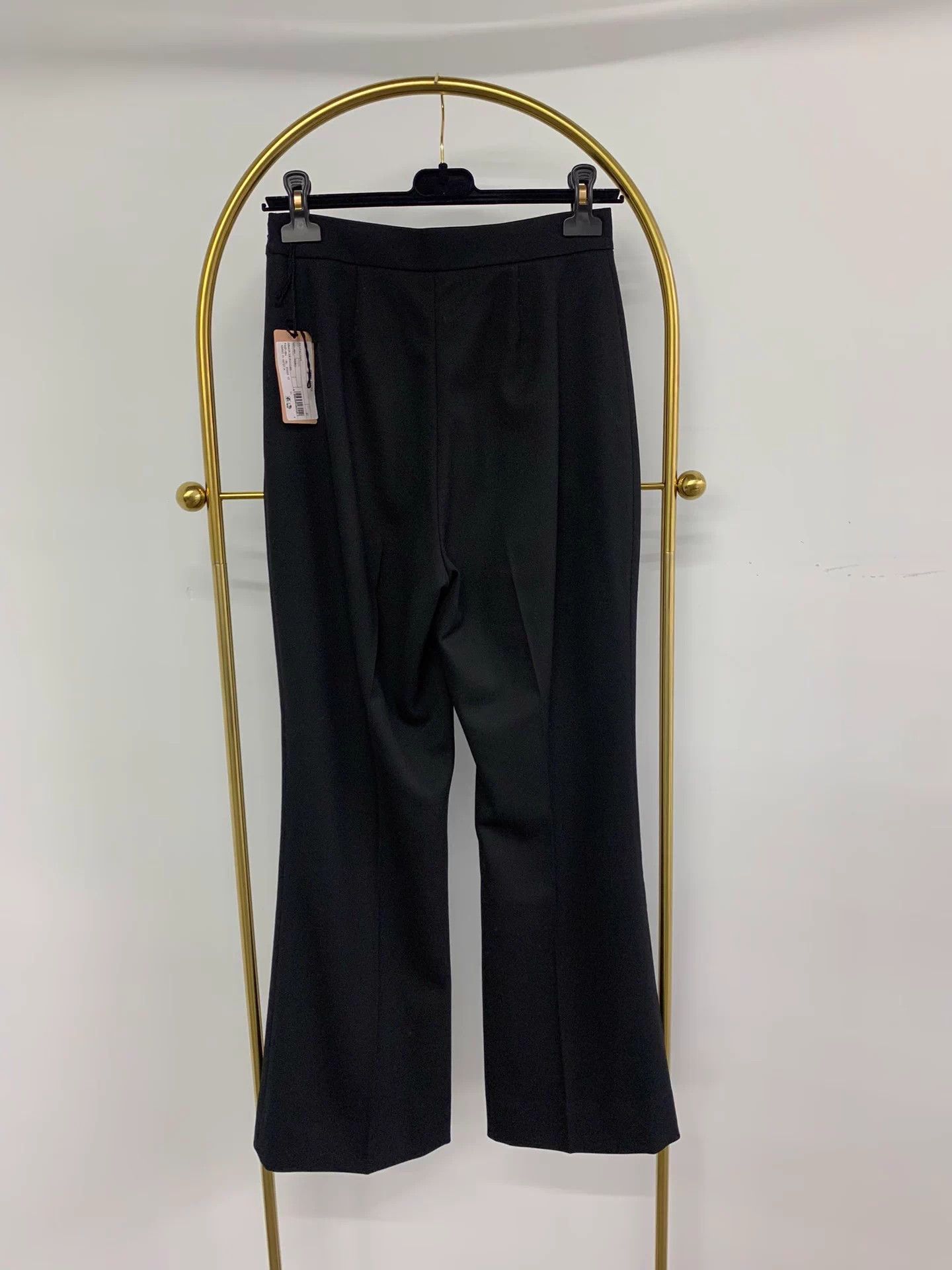 Miu Miu MIU MIU Black Bow Wide-Leg Pants Size 40 Size 27" / US 4 / IT 40 - 2 Thumbnail